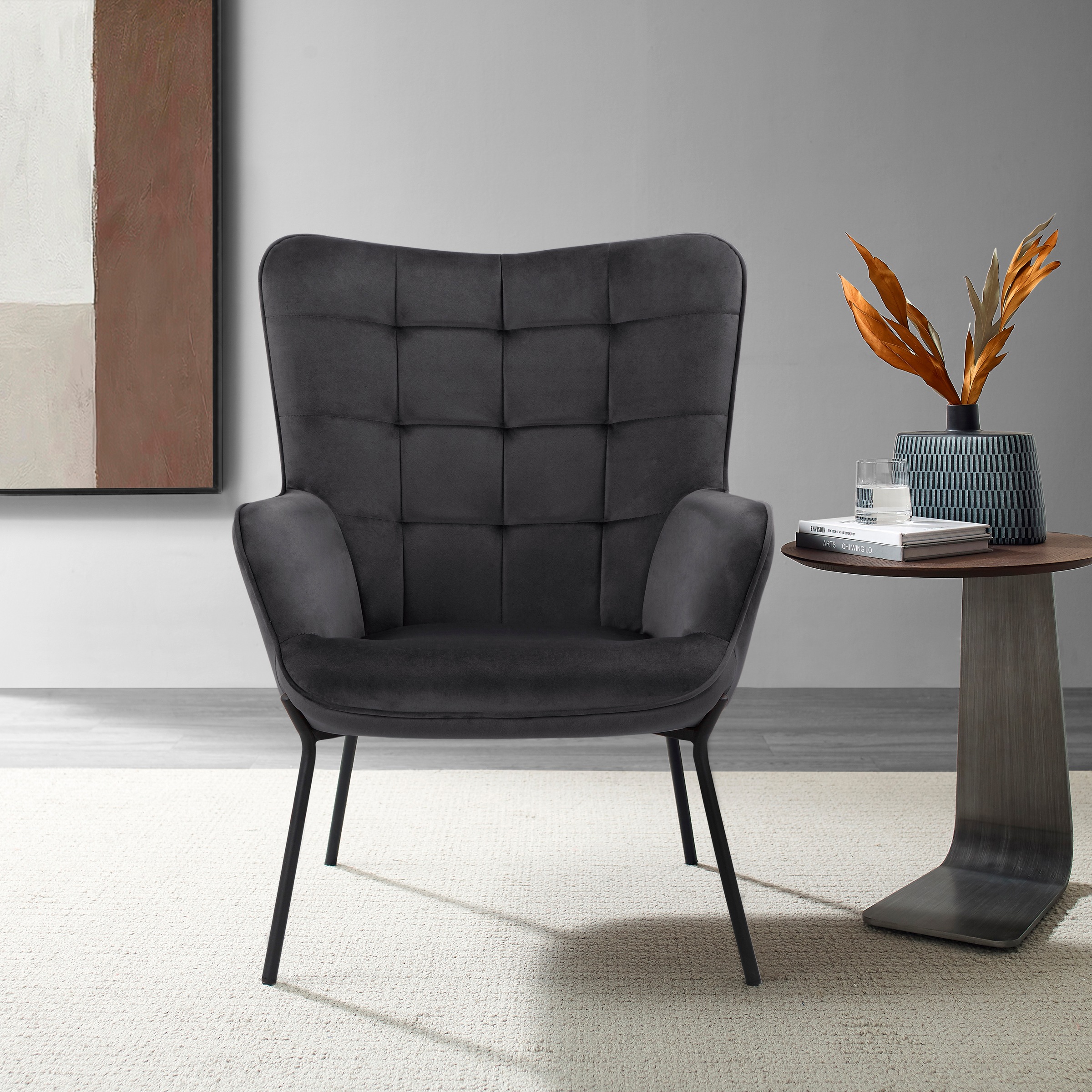 OTTO home Loungesessel "Luukas, Ohrensessel mit Metallbeinen," 1 Stk. tlg. günstig online kaufen