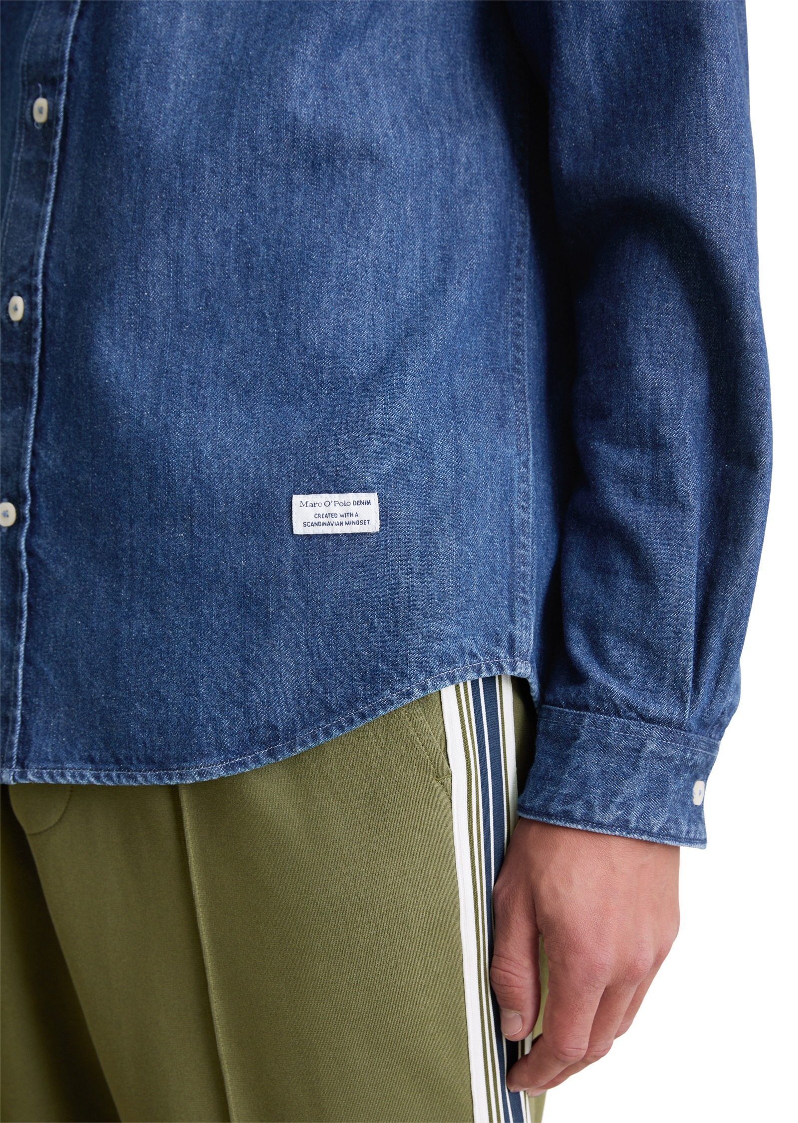 Marc O'Polo DENIM Langarmhemd »aus reiner Bio-Baumwolle«