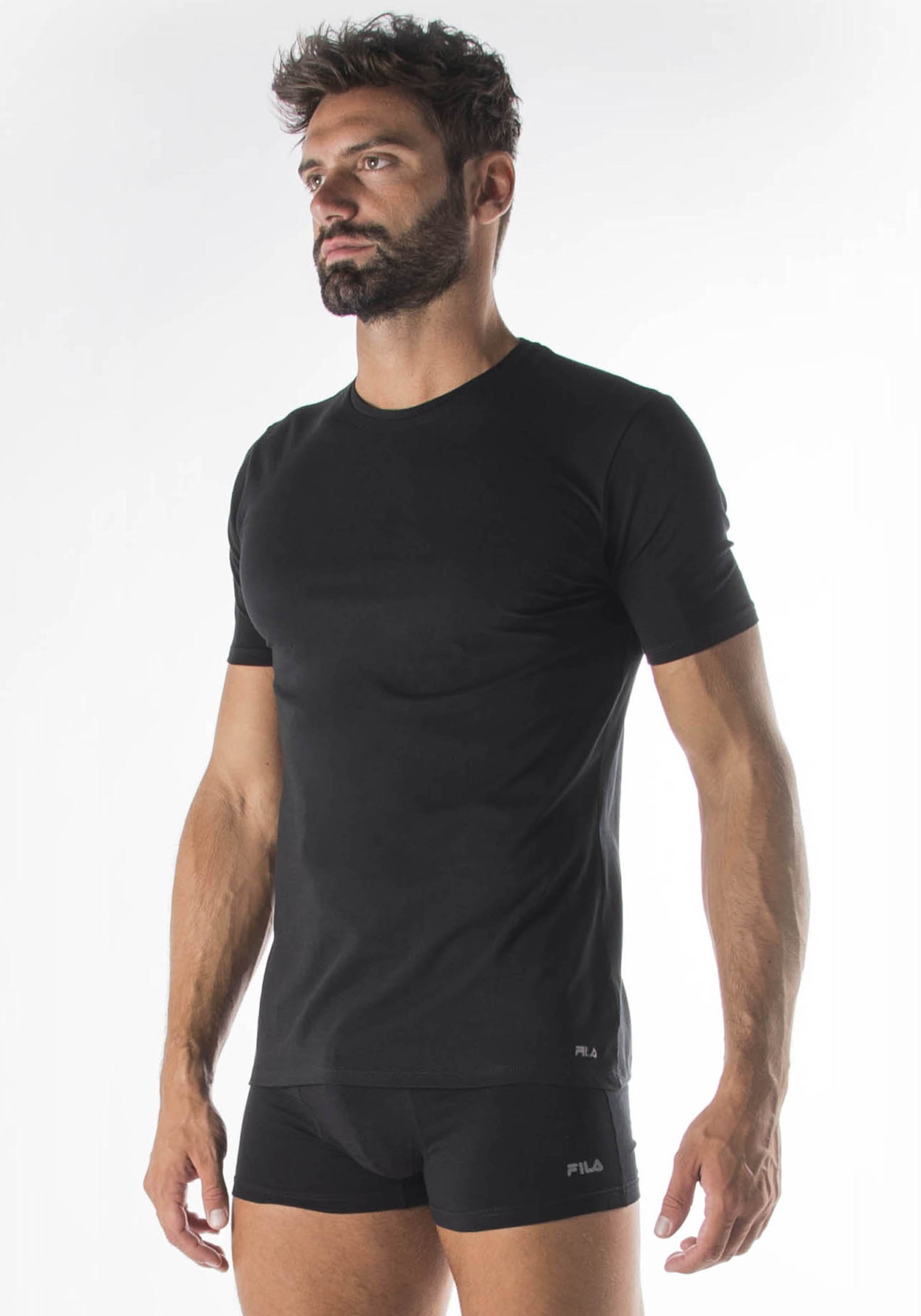 Fila T-Shirt, (2er Pack), mit klassischem Rundhalsausschnitt und Kurzarm