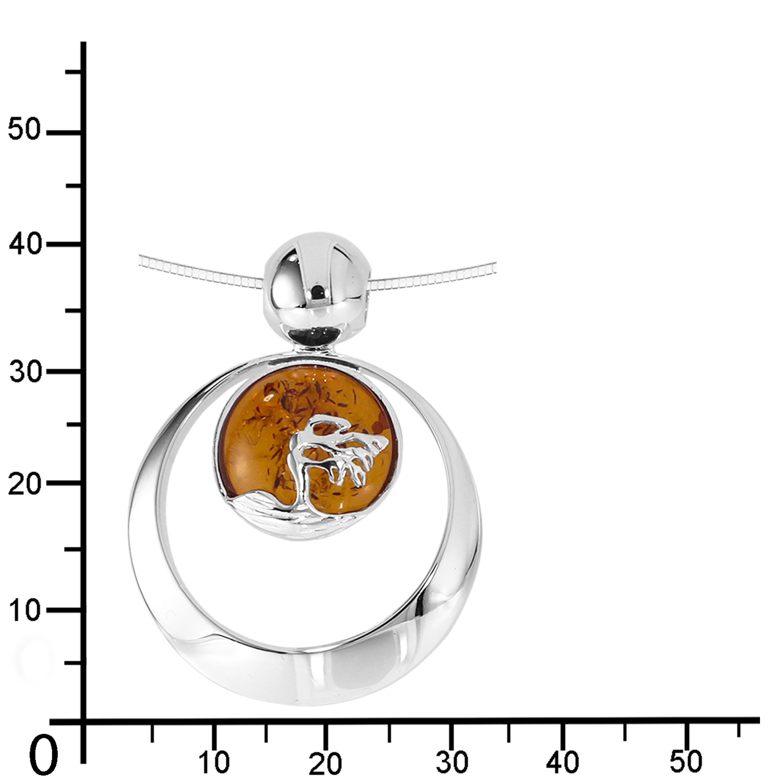 OSTSEE-SCHMUCK Halsreif »Ostsee-Schmuck Halsreif mit Anhänger Windflüchter 30 mm«, (2 tlg.)