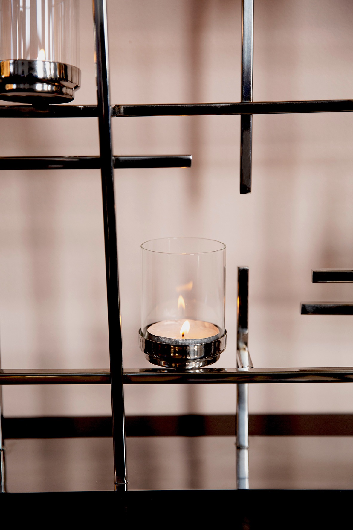 Fink Teelichthalter »PALADIN«, (1 St.), Dekoleuchter, 5-flammig, aus Edelstahl, Höhe ca. 70 cm