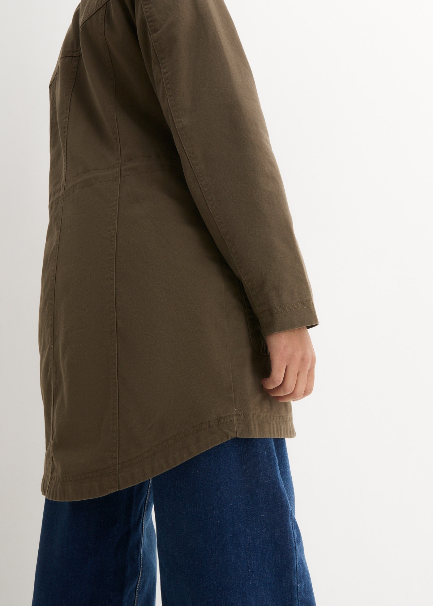 bonprix Parka »Baumwoll-Kurzparka mit Stehkragen, talliert« Baumwoll-Kurzparka mit Stehkragen, talliert