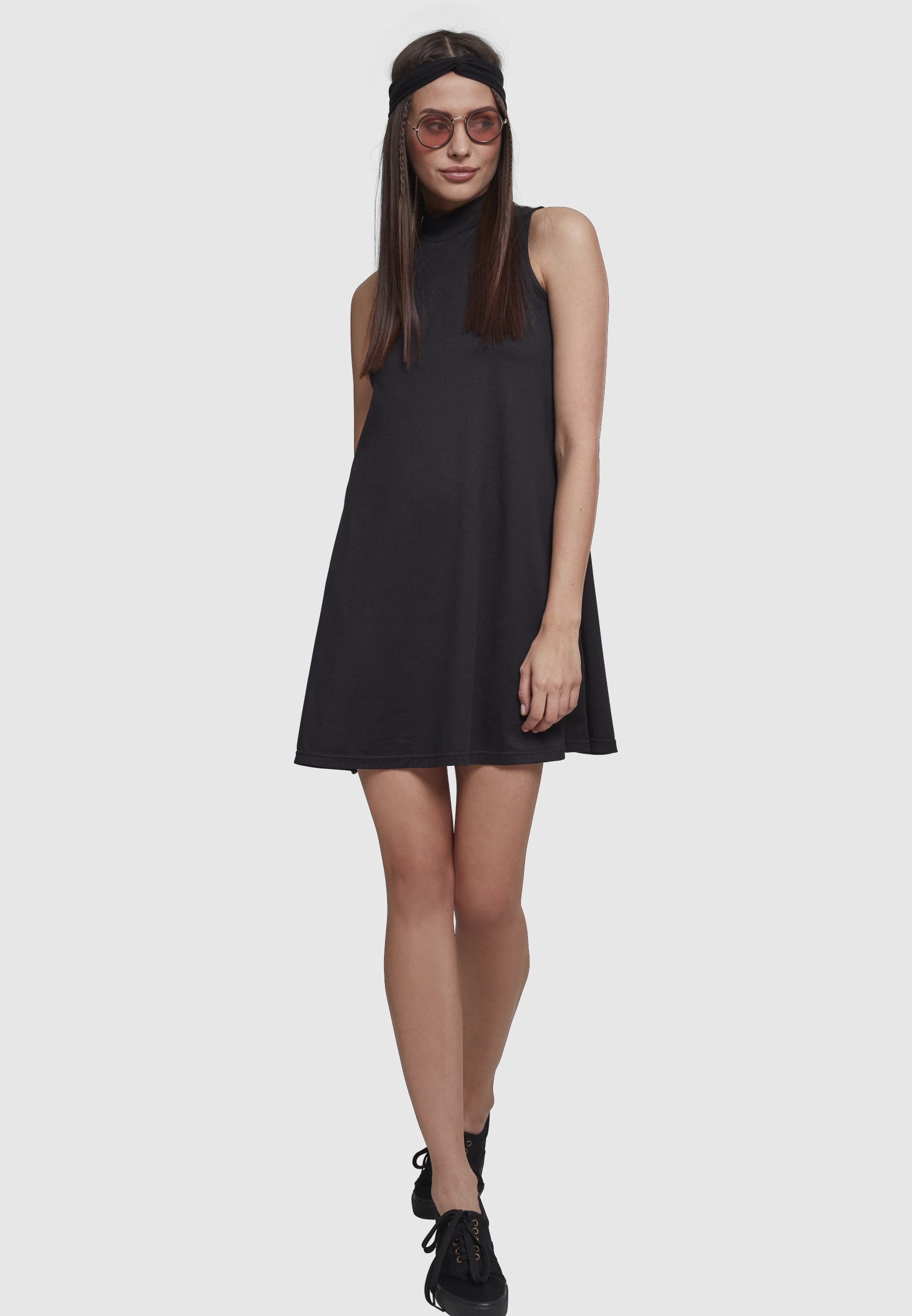 URBAN CLASSICS Shirtkleid »Urban Classics Damen Ladies A-Line Turtleneck Dress« 1 Stk. tlg.