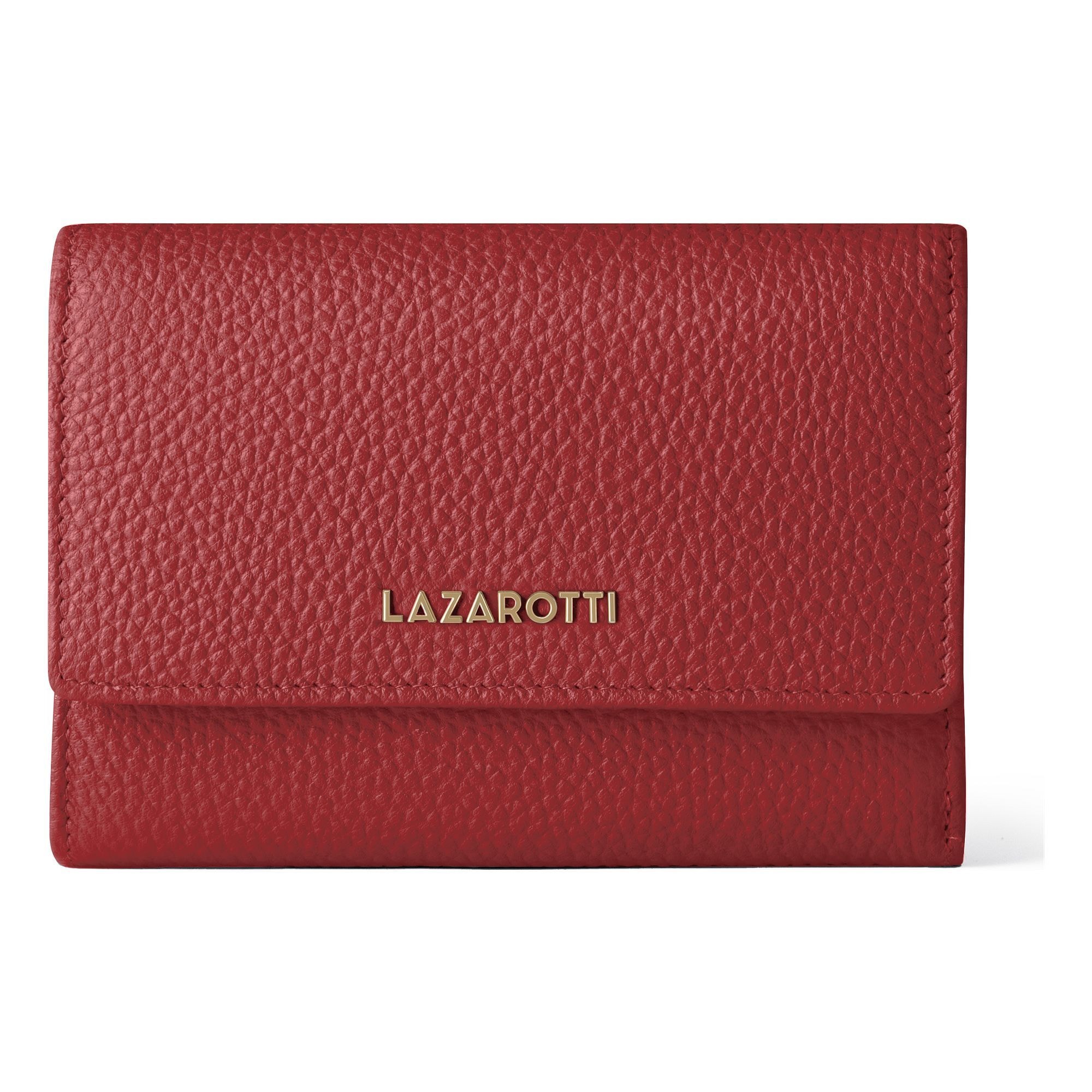 Lazarotti Geldbörse "Bologna Leather XL Geldbörse mit Zip-Around Fach Leder 14 cm"