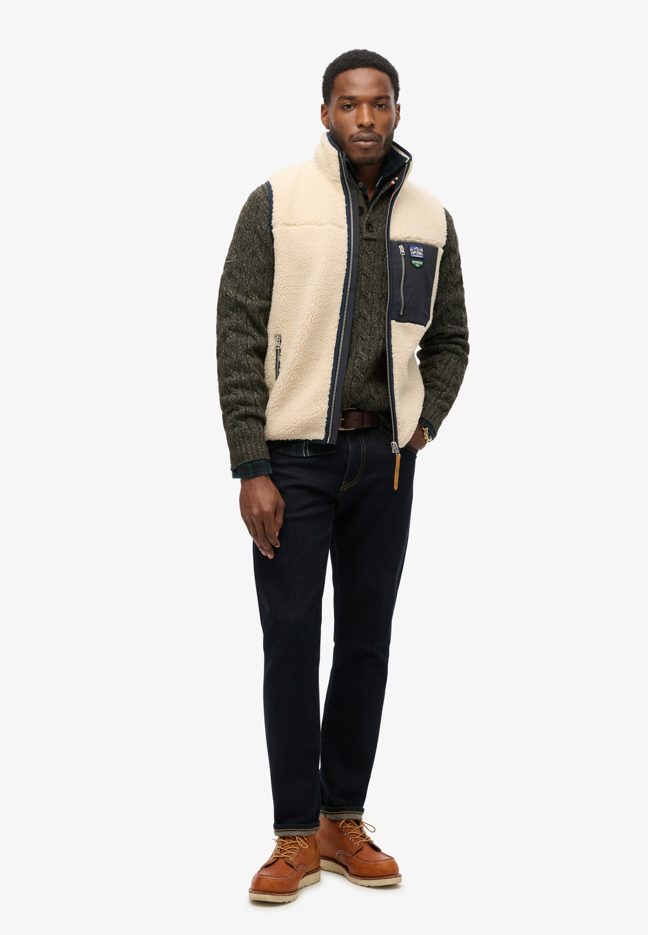 Superdry Steppweste »VINTAGE RETRO FLEECE GILET«