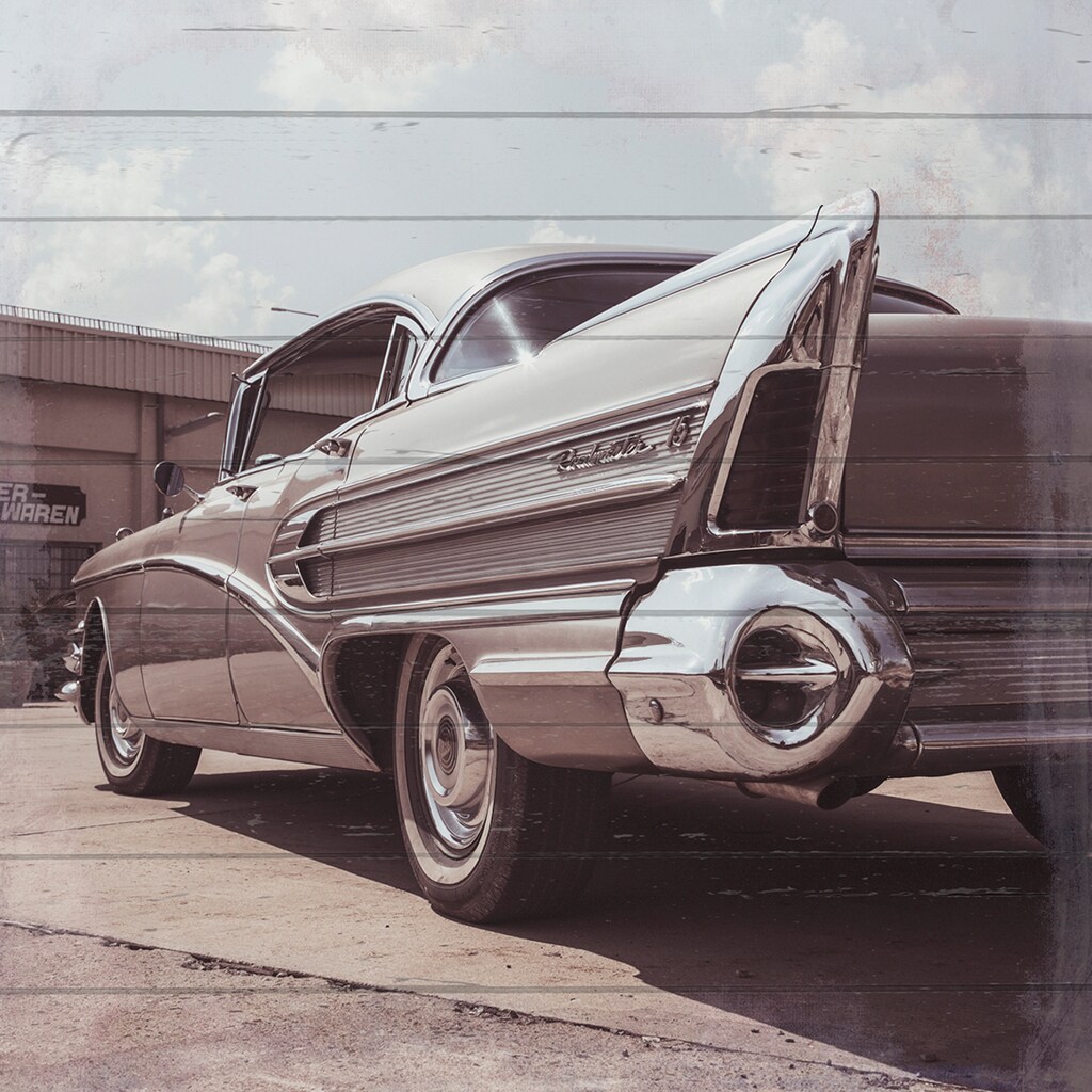 queence Holzbild »Vintage Auto Cadillac«