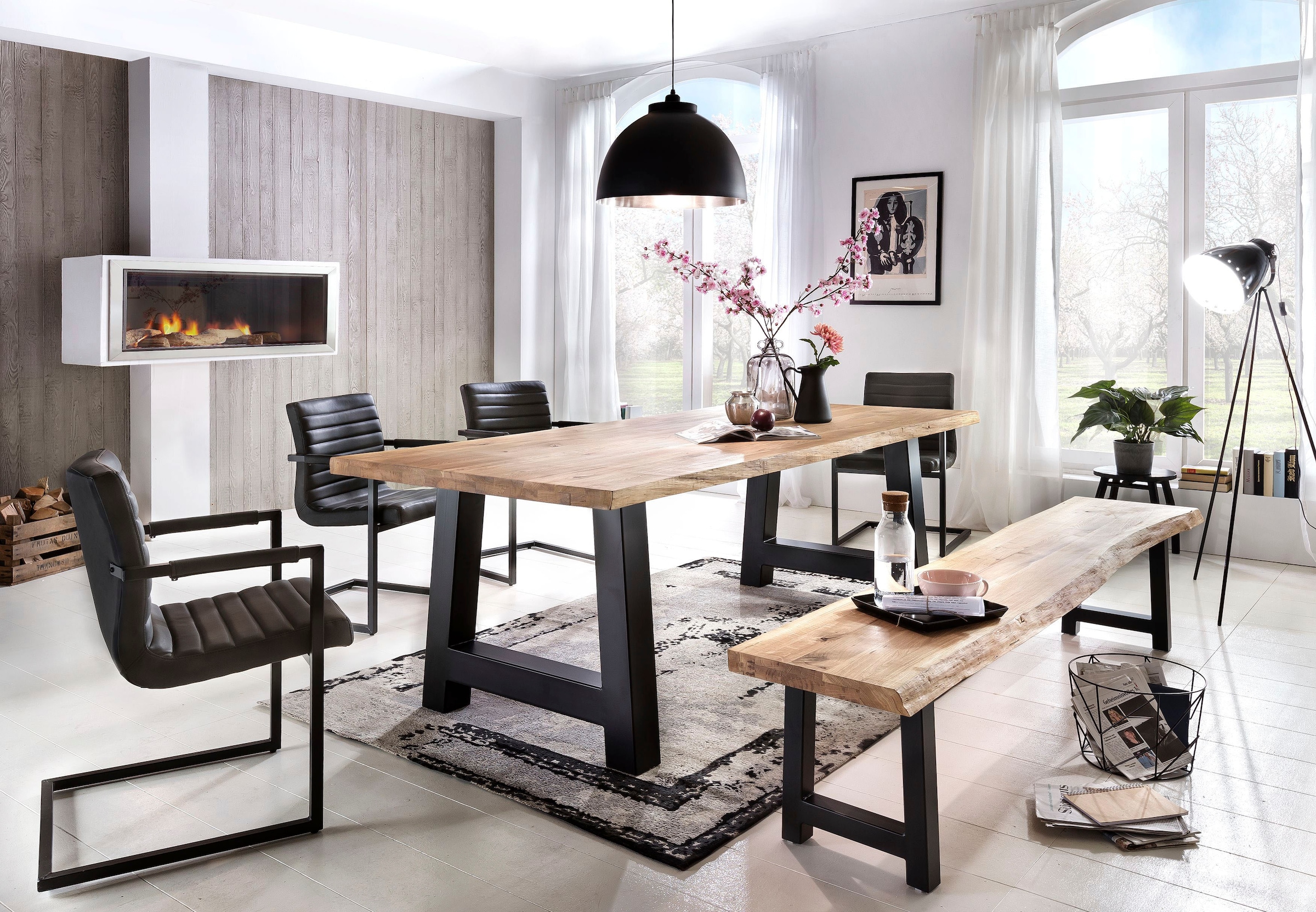Home affaire Esstisch »Tristan«, mit Baumkante