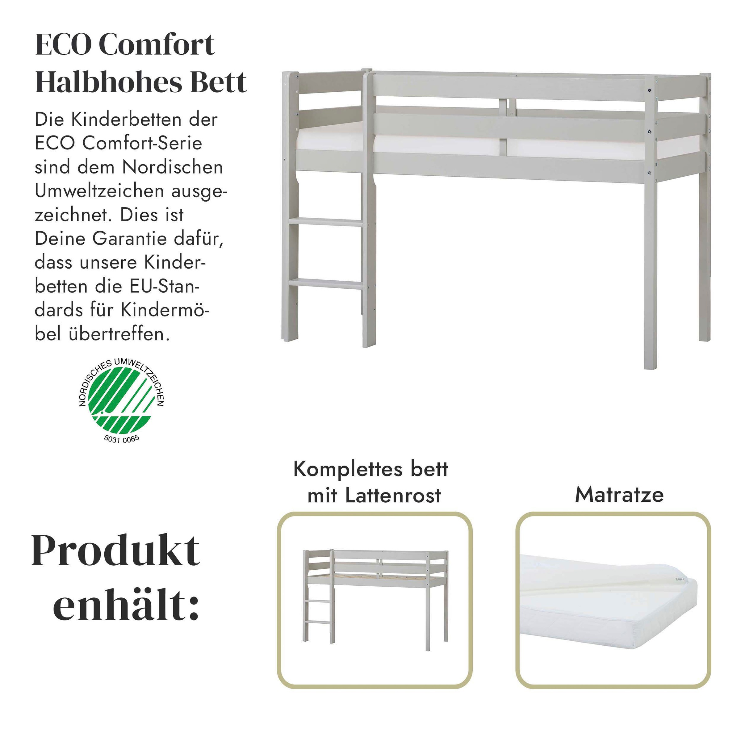 Hoppekids Spielbett »ECO COMFORT, Hochbett, in 2 Einzelbetten teilbar«, Höhe 72cm, Farbe & Größe & Matratze