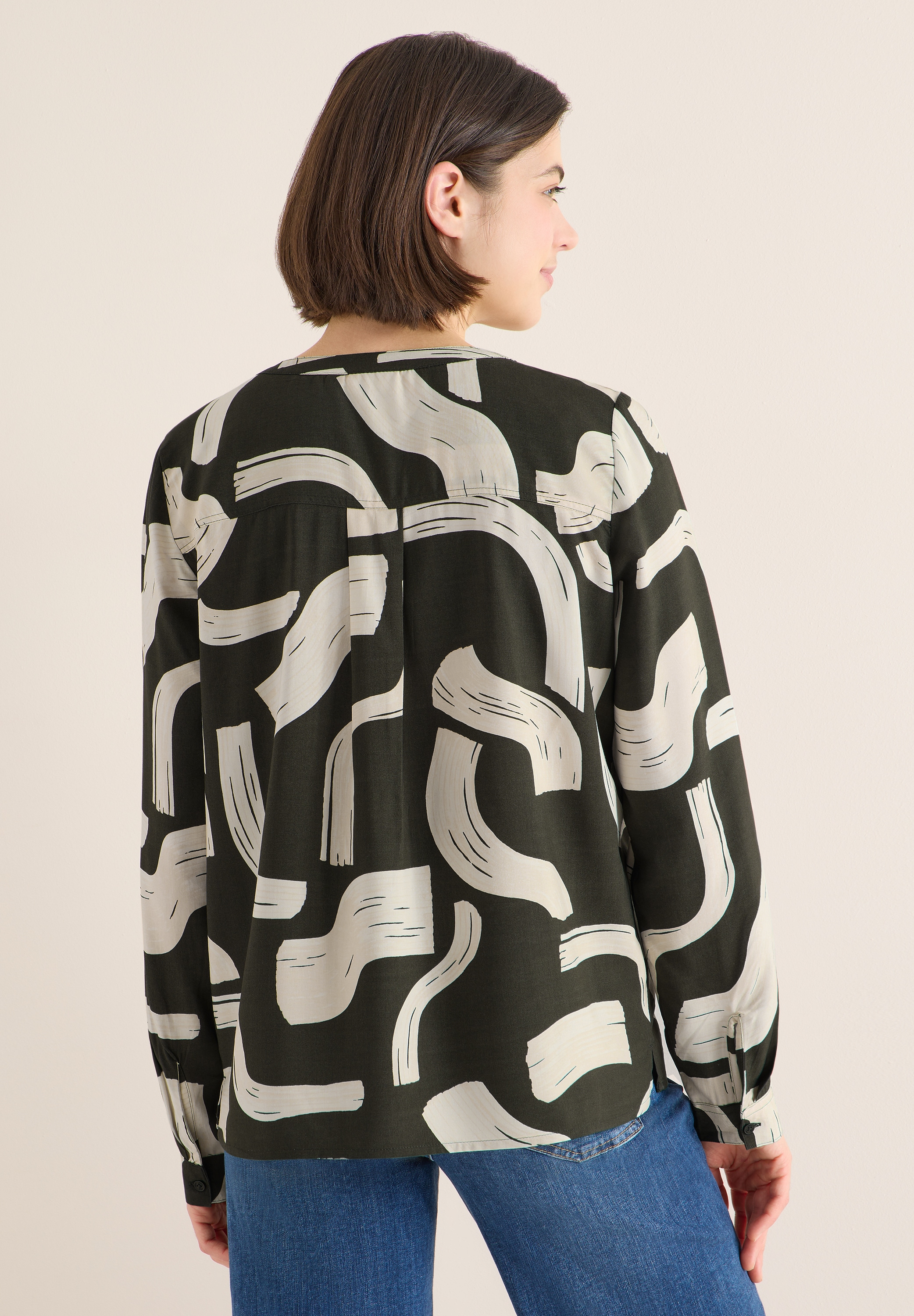 Cecil Langarmbluse im grafischen Design
