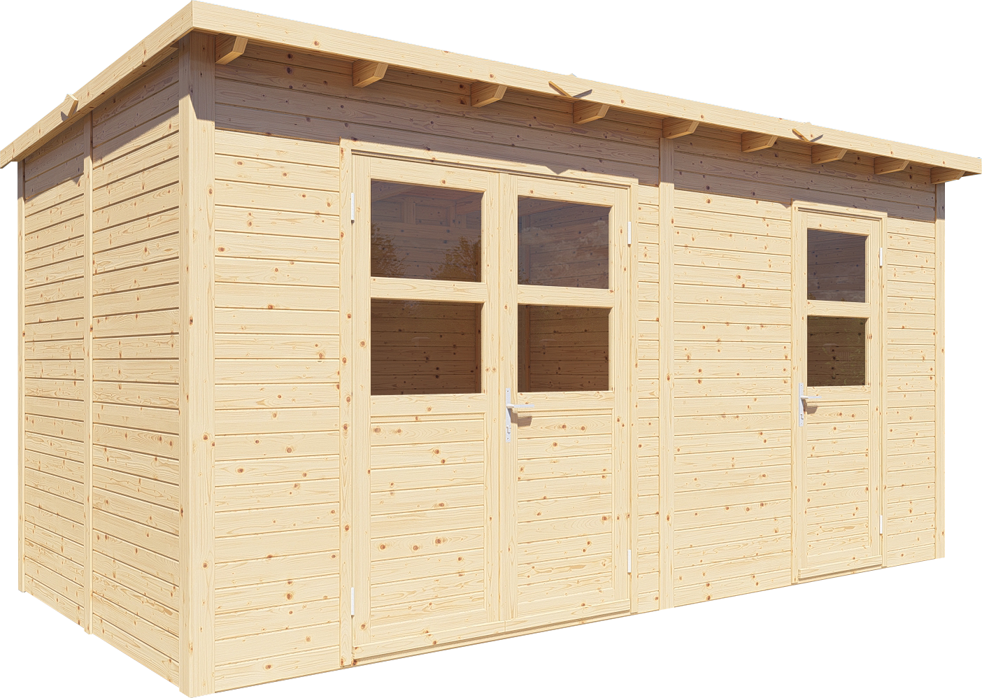 BERTILO Gartenhaus "Laisholm 2 naturbelassen", 2-Raum-Gartenhaus günstig online kaufen