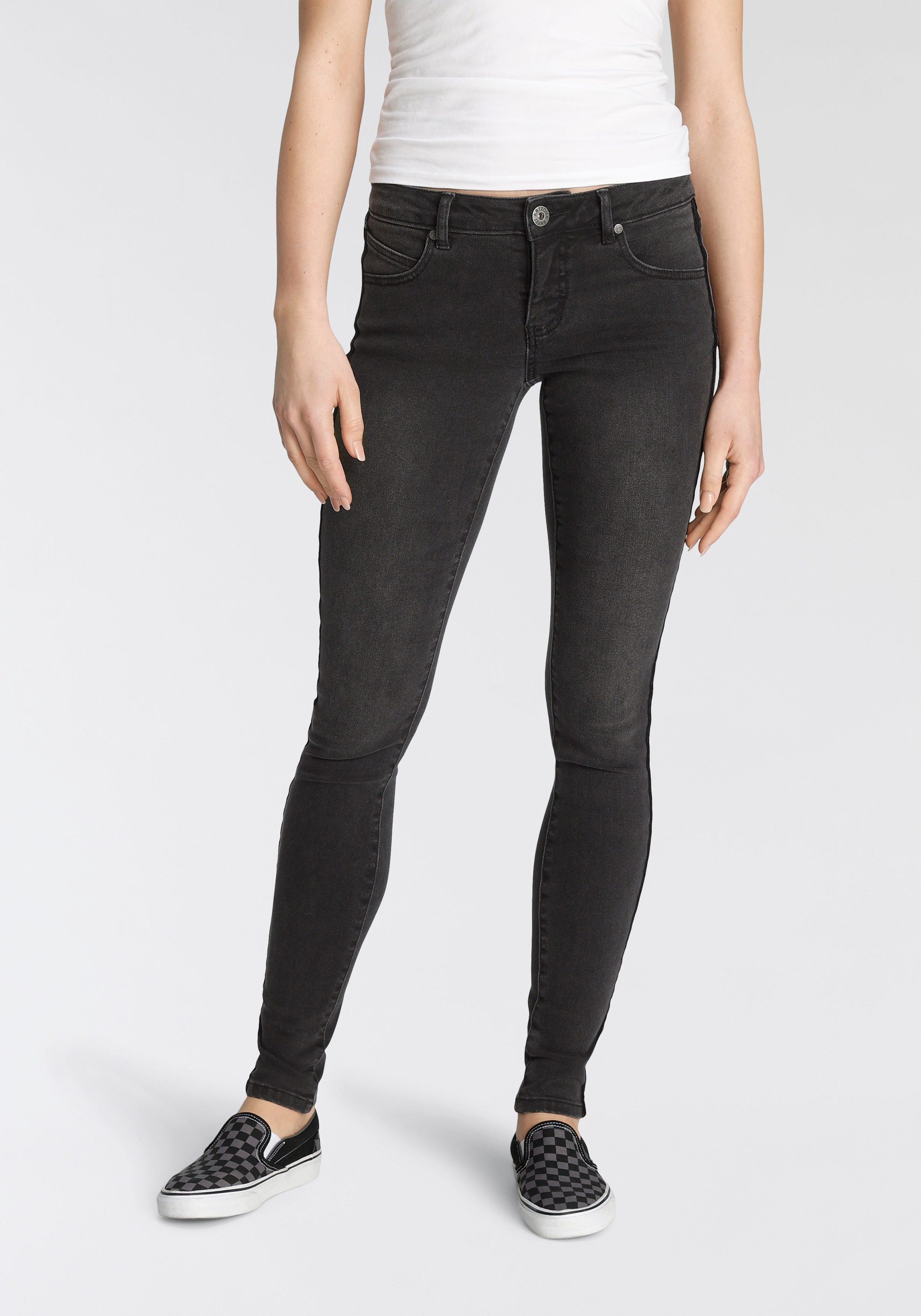 Arizona Skinny-fit-Jeans »Jeans Velvetstreifen« mit Samtstreifen