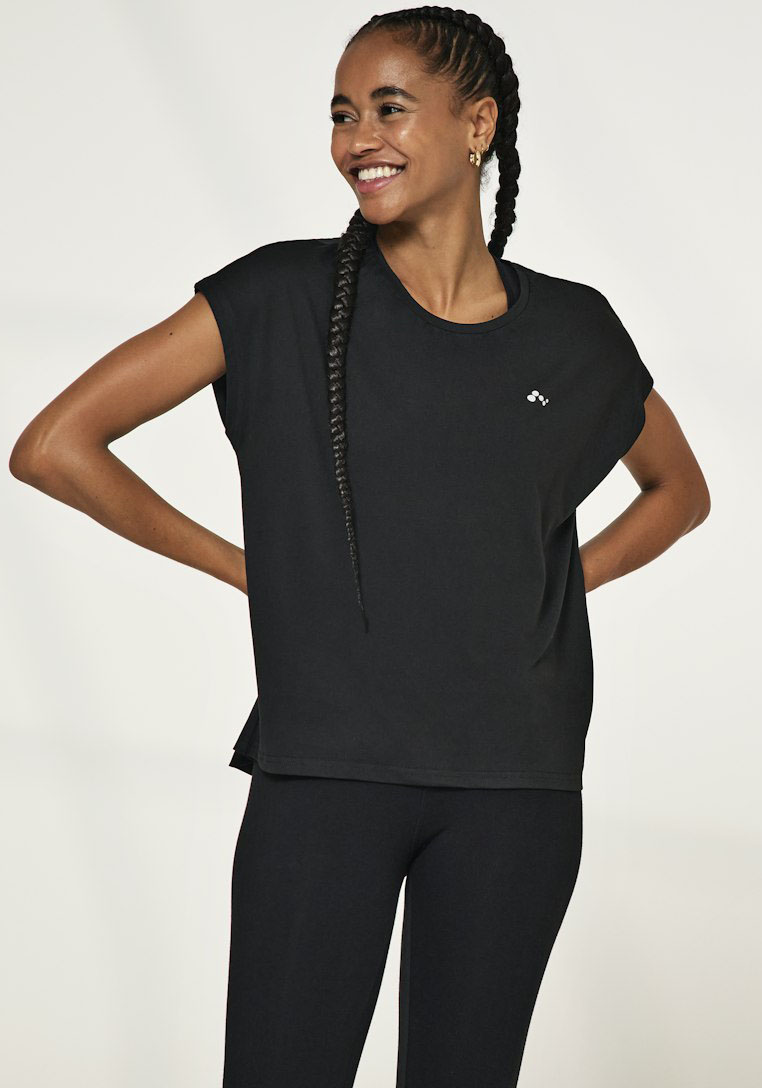 ONLY Play 1100000002199 "ONPAUBREE ON SS BAT LOOSE TEE NOOS" in Jersey-Qualität, lockere Passform, unifarben, mit Logodruck