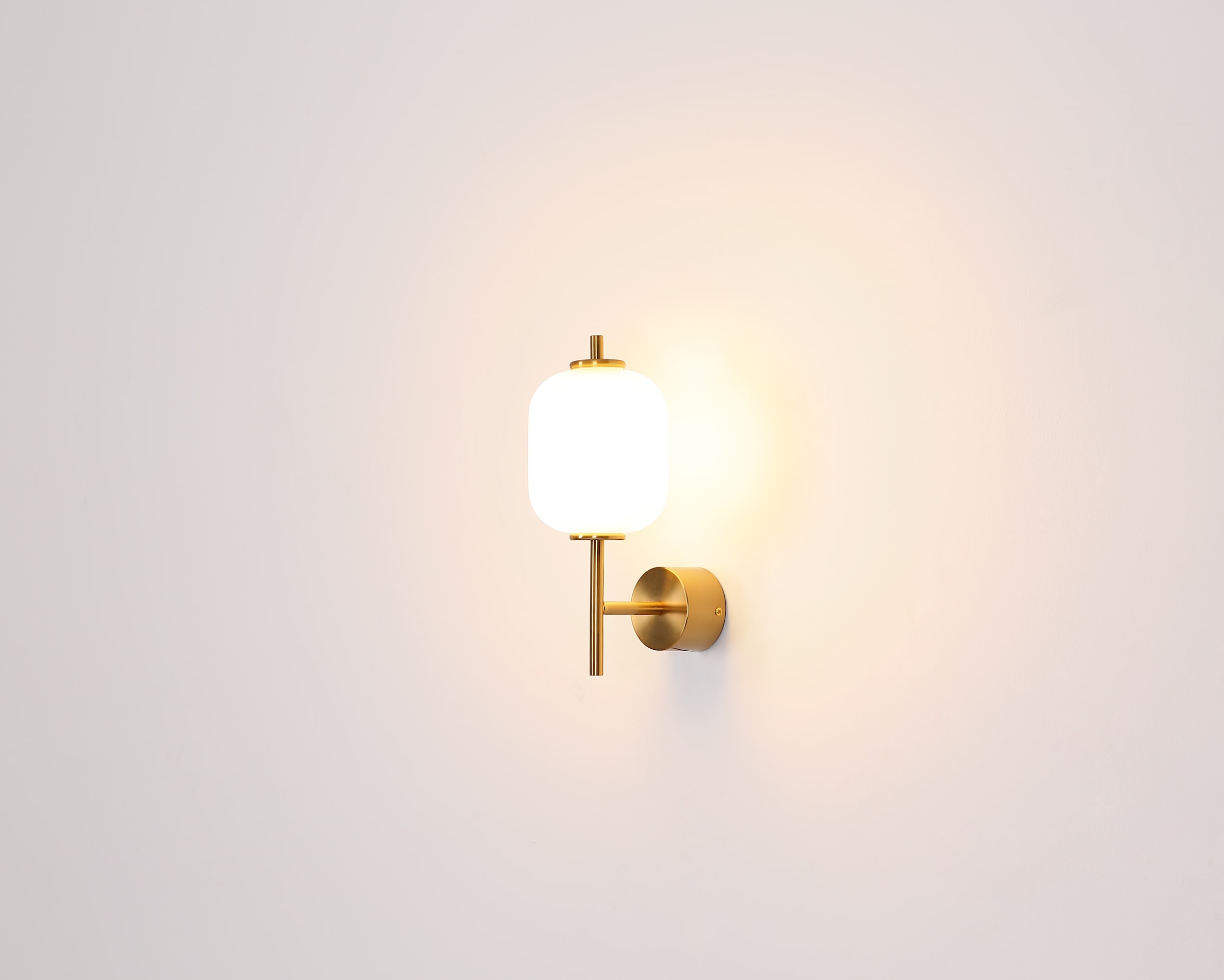 GLOBO LIGHTING LED Wandleuchte »EWALD«, Leuchtmittel LED-Modul | LED fest integriert, Wandleuchte/Glas opal/höhenverstellbar/messingfarben