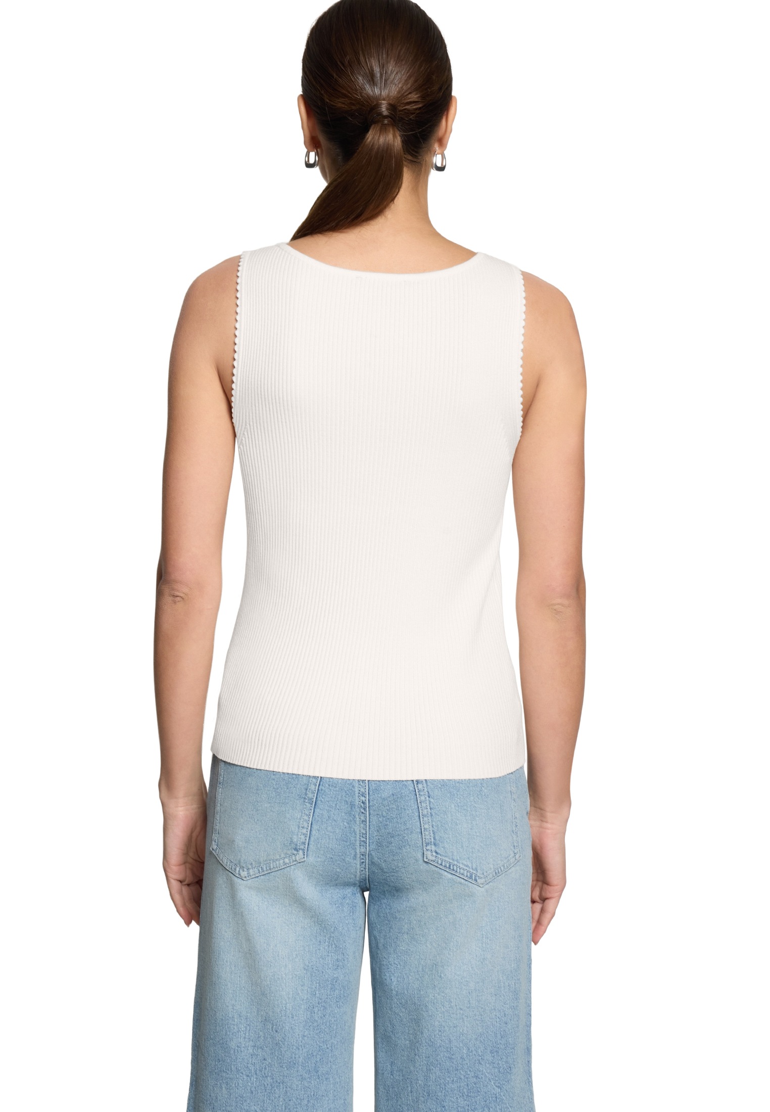 Zero Stricktop »Damen ohne Arm« mit Wellenkante