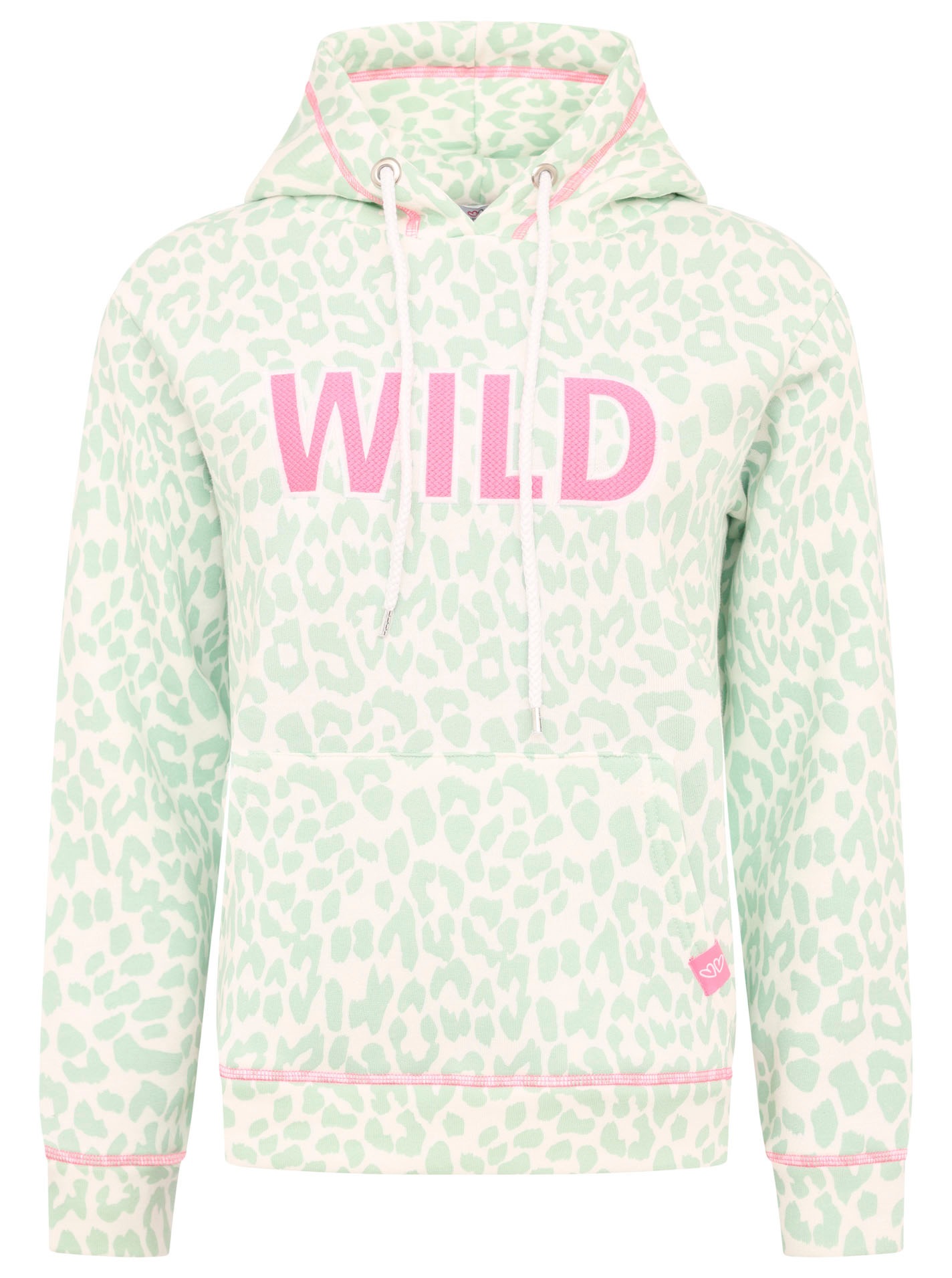Zwillingsherz Hoodie ""Leo Pastell"", mit Leomuster und WILD Applikation, K günstig online kaufen