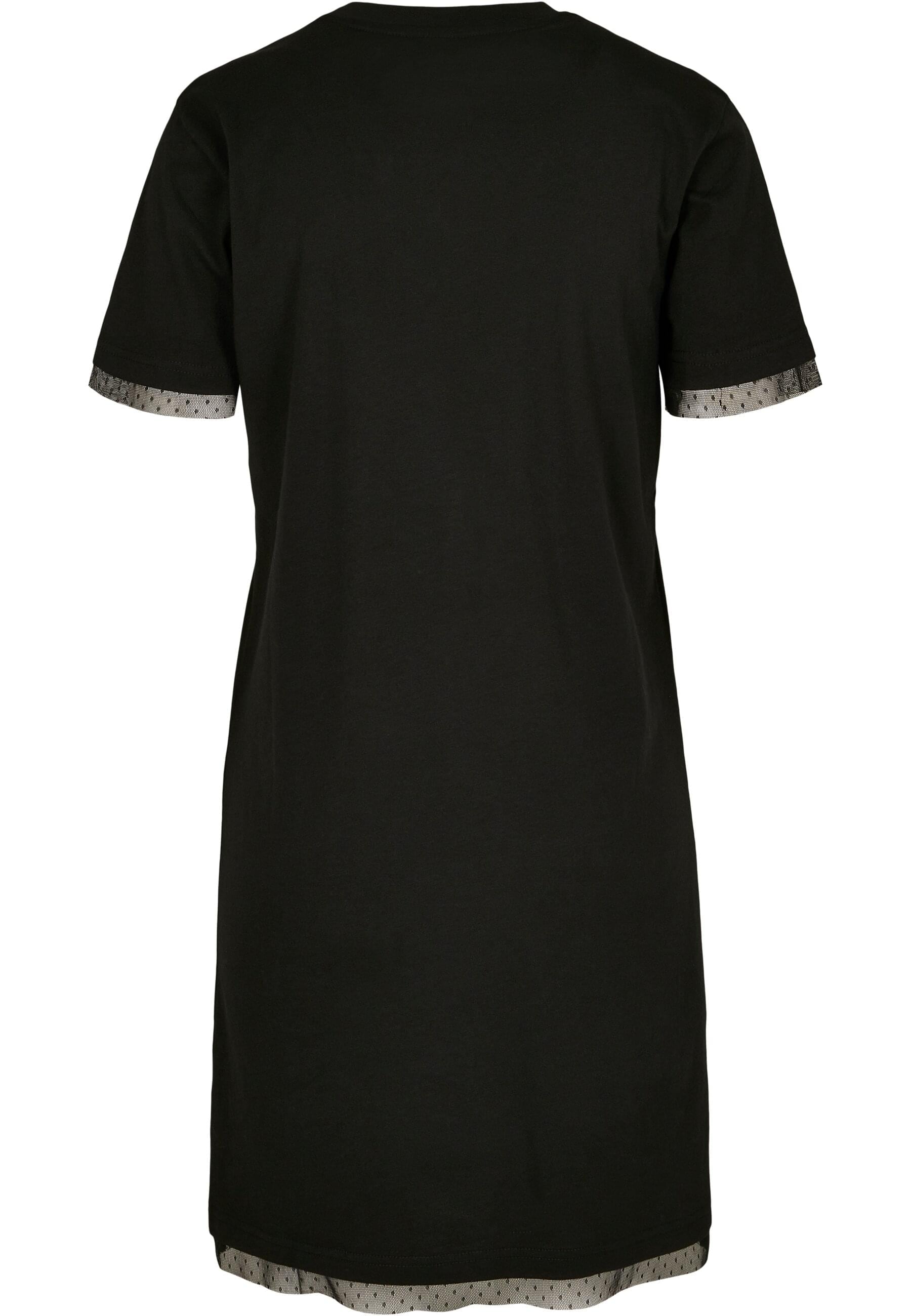 URBAN CLASSICS Shirtkleid »Urban Classics Damen Ladies Boxy Lace Hem Tee Dress«, (1 tlg.)