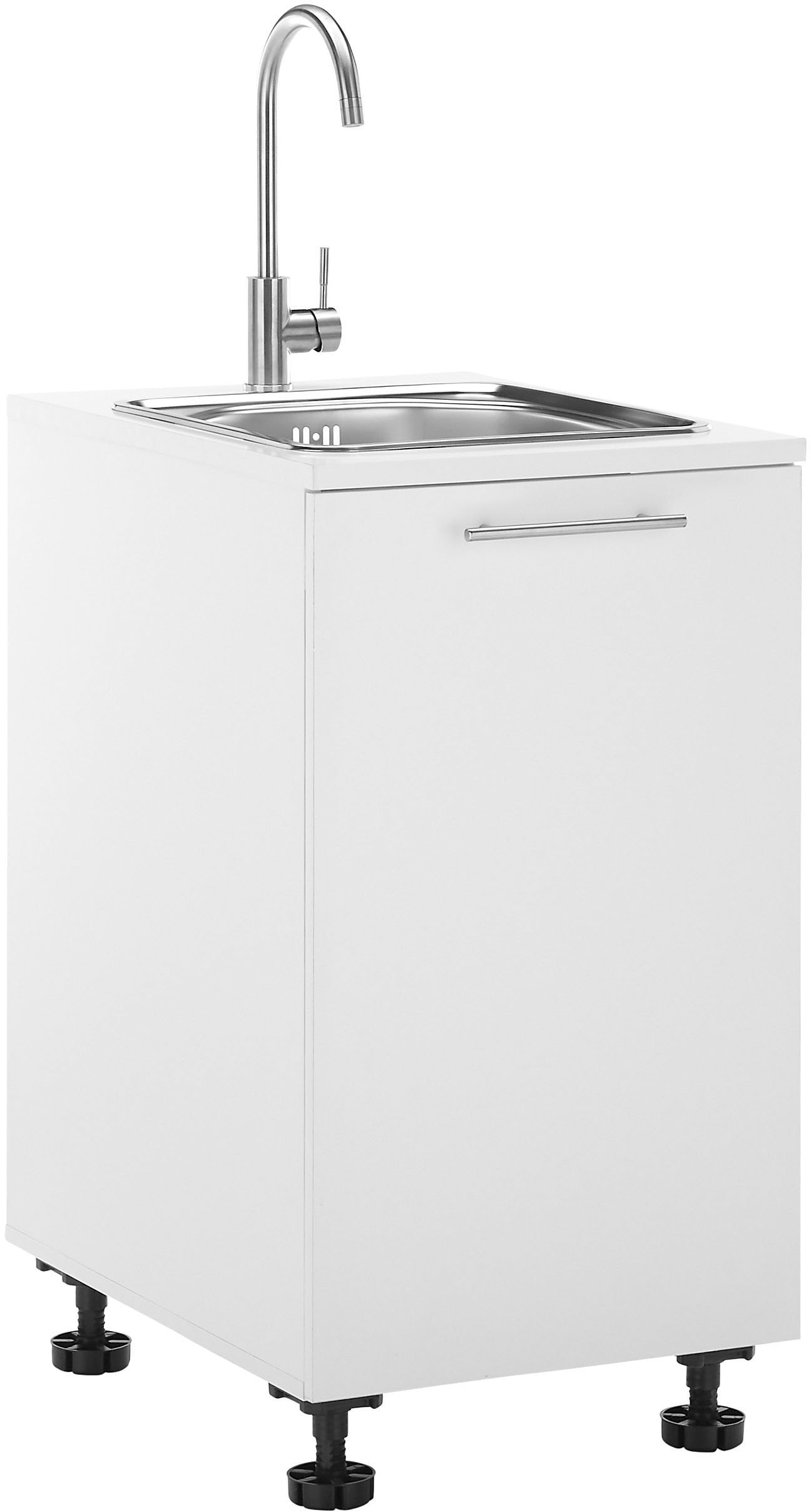 Laundreezy Spülenschrank »Laundreezy, Spülenschrank BxHxT 50x92x68 cm« 1 Stk. tlg. Breite 50cm, Tür L/R montierbar, Softclose, höhenverstellbare Füße