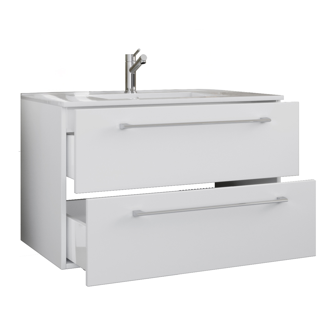 VCM Waschtisch »2-tlg. Waschplatz Waschtisch Badinos 2 Schublade« 2 Stk. tlg.