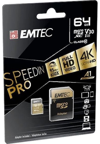 EMTEC Speicherkarte »microSD UHS-I U3 V30 Sp...