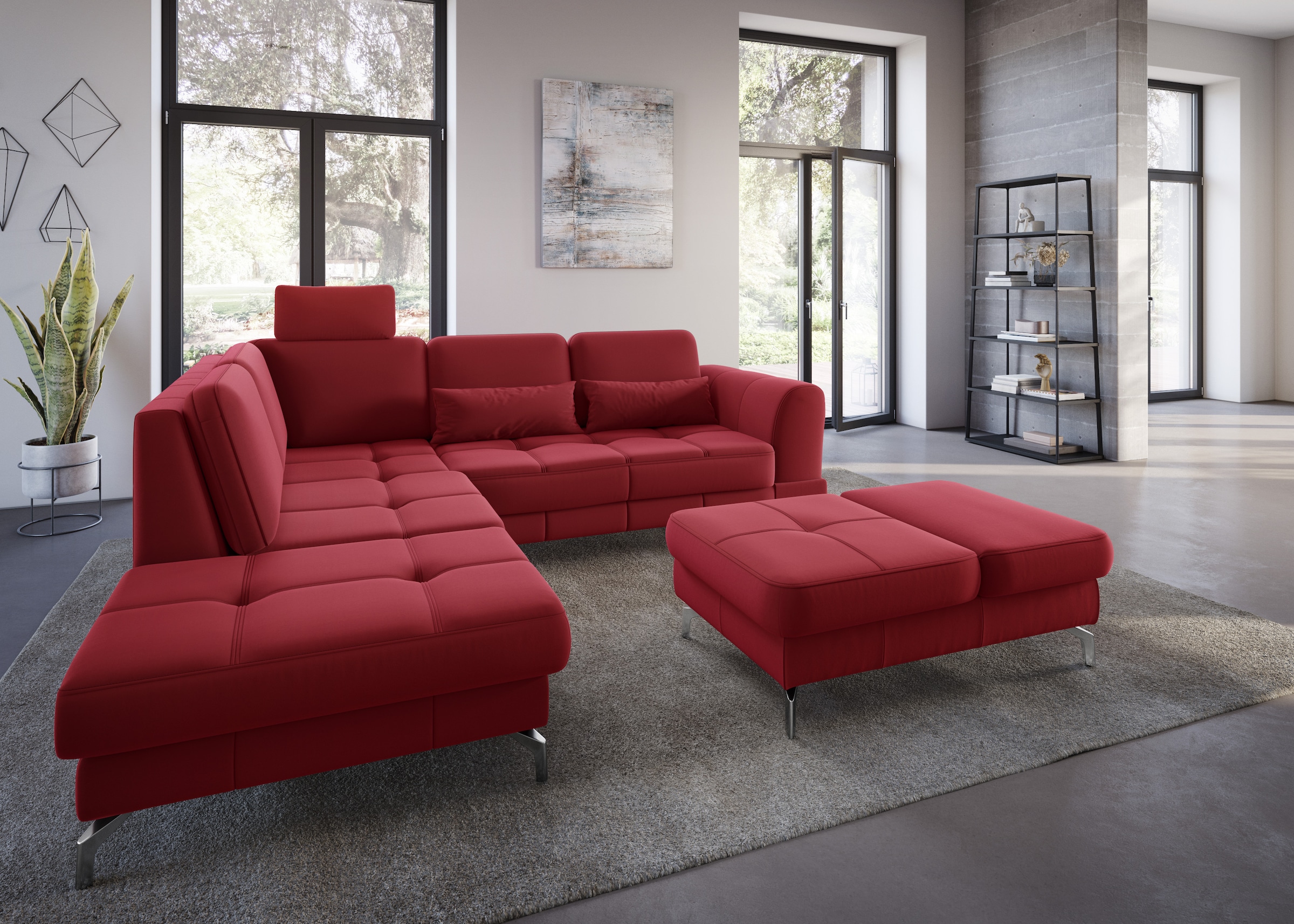 sit&more Ecksofa "Bendigo L-Form", inklusive Sitztiefenverstellung, Bodenfr günstig online kaufen