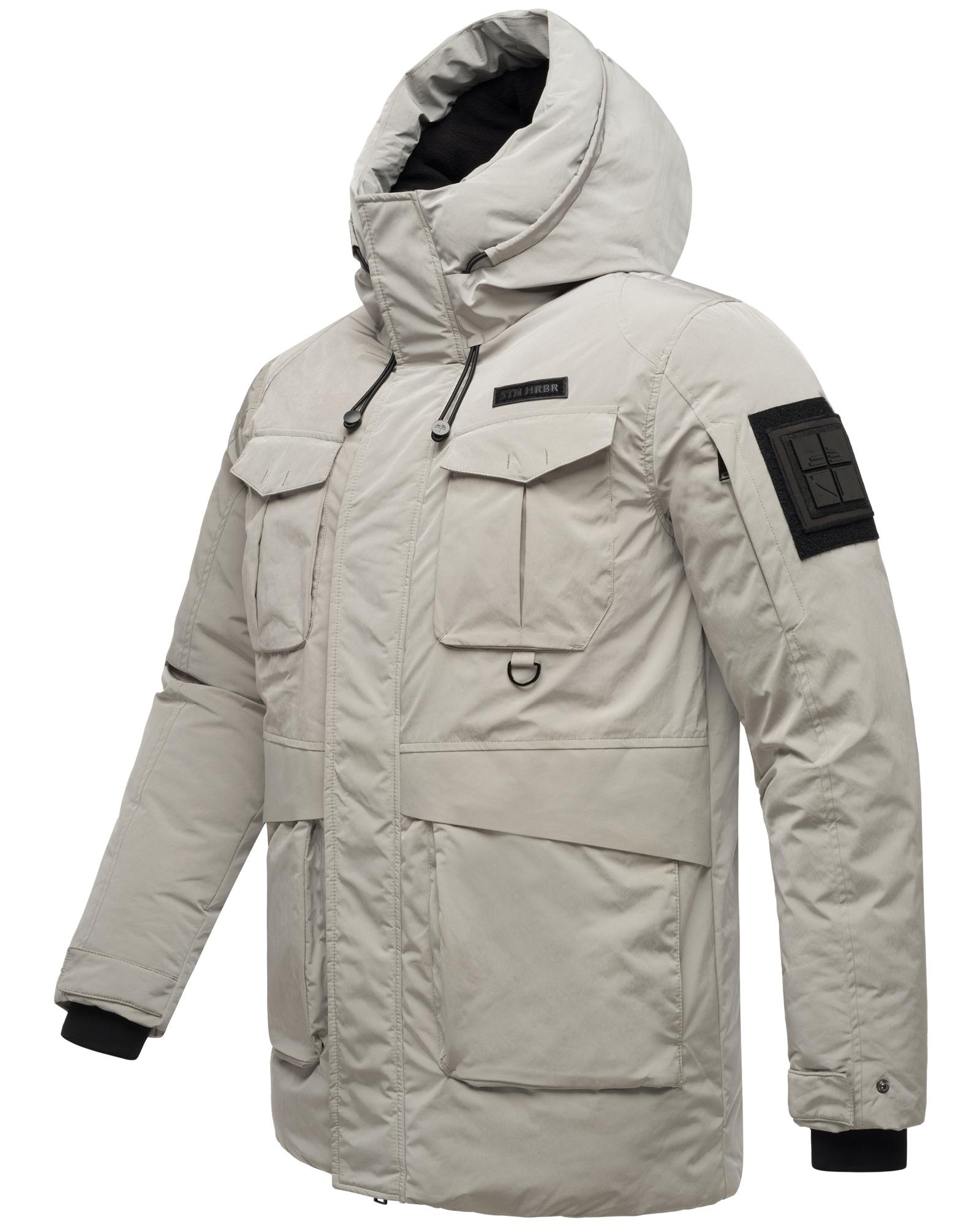 Stone Harbour Winterjacke »Edriik XX«, mit Kapuze, Warm gefütterte kurze Herren Jacke für den Winter