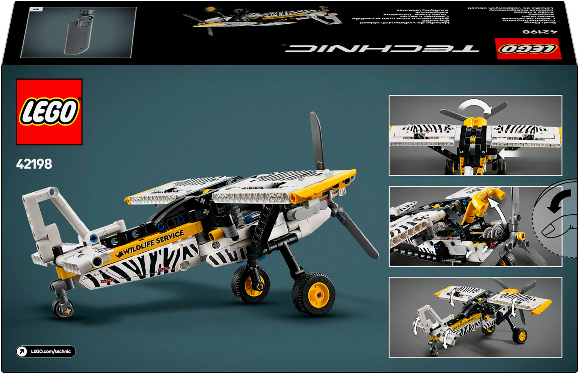 LEGO® Konstruktionsspielsteine »Propellerflugzeug (42198), LEGO Technic«, (333 St.), Made in Europe