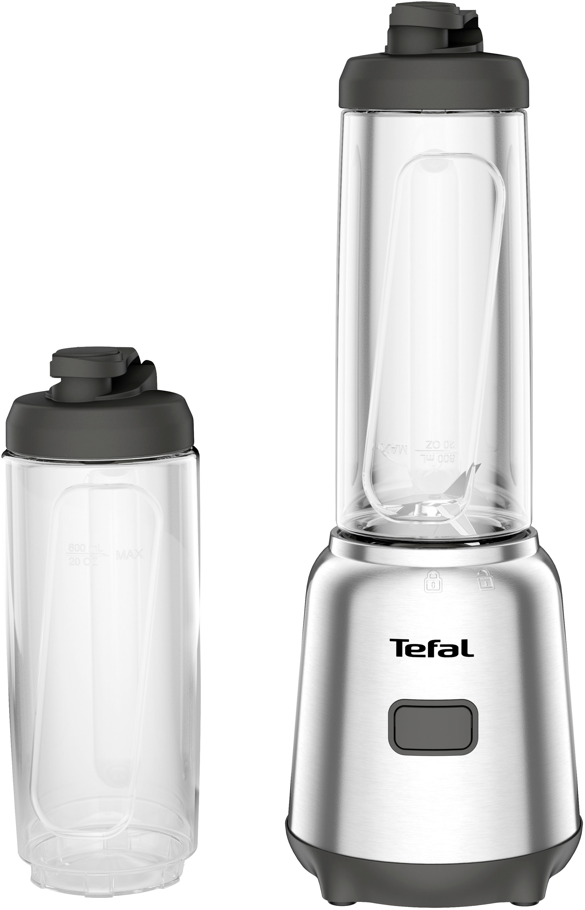 Tefal Standmixer "BL15FD Mix & Move Smoothie-Maker", 300 W, 2 Flaschen To-Go in Premium Tritan, abnehmbare Klingen