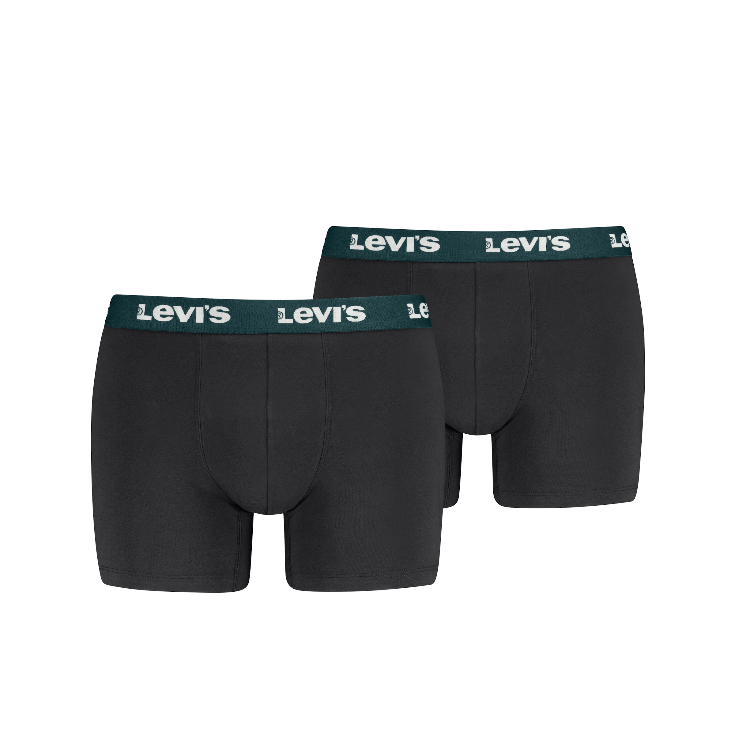 Levis Boxershorts "LEVIS MEN REPEAT LOGO BOXER BRIEF 2P" ohne Eingriff, Logobund, elastisch