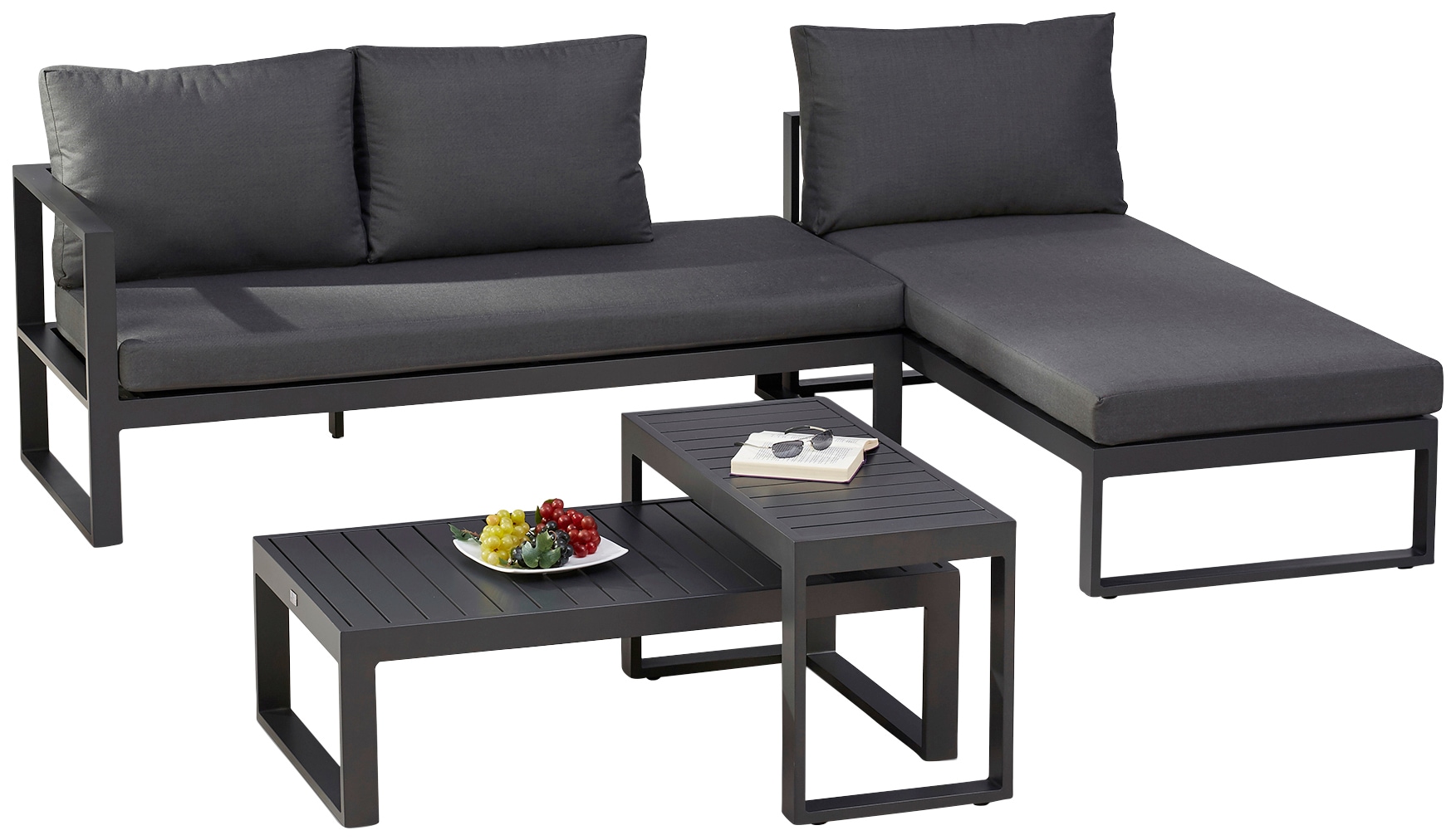 Best Gartenlounge-Set »Navarino«, (4 tlg.), 4-tlg. Lounge-Gruppe Navarino anthr