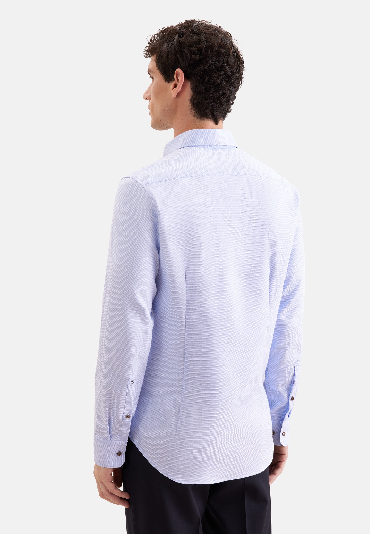 seidensticker Businesshemd »Schwarze Rose« Slim 1/1 Button-Down-Kragen Struktur