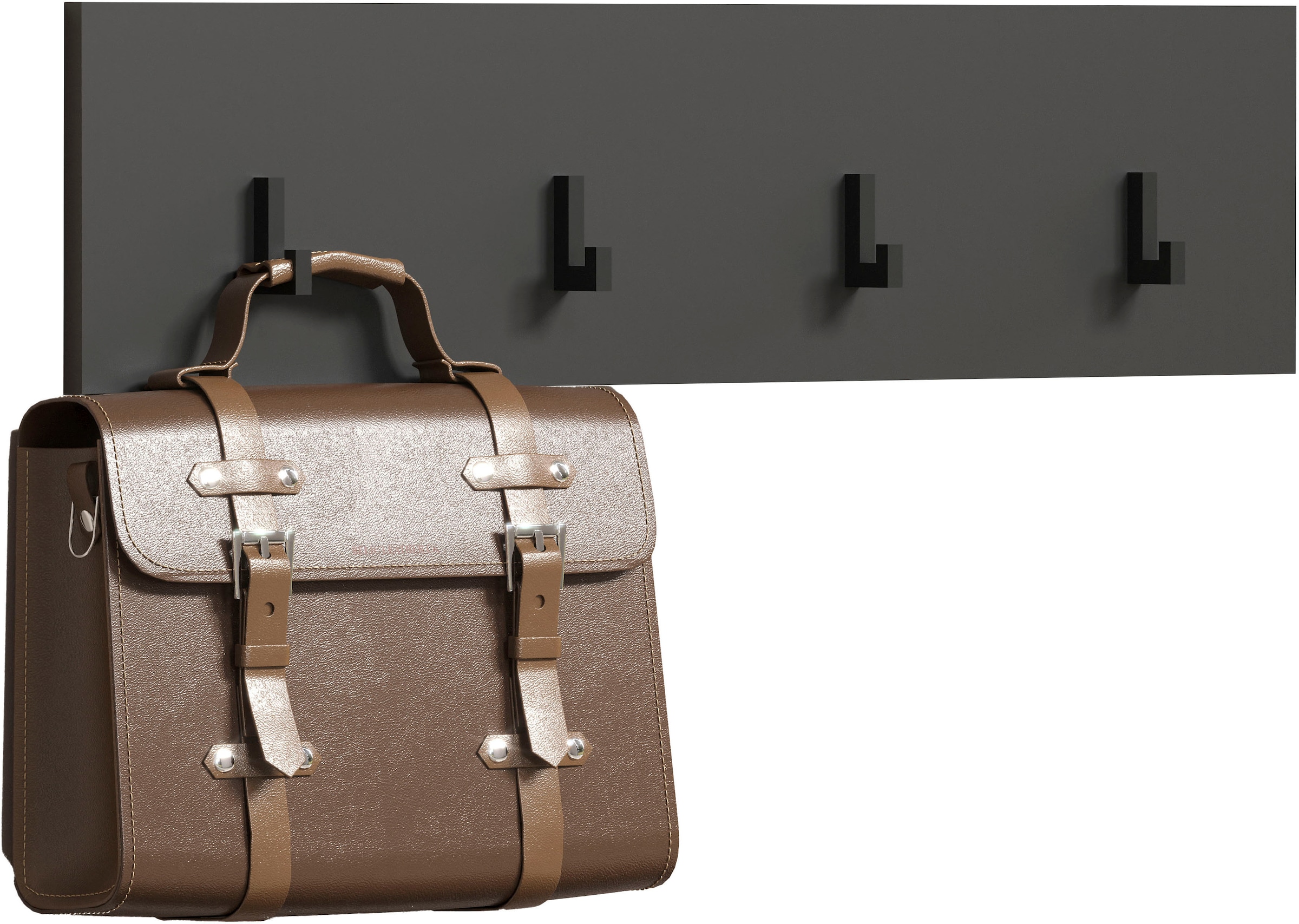 Home affaire Garderobenleiste »Estepona« Wandpaneel mit 4 Kleiderhaken – (B/T/H) 80/2/20 cm