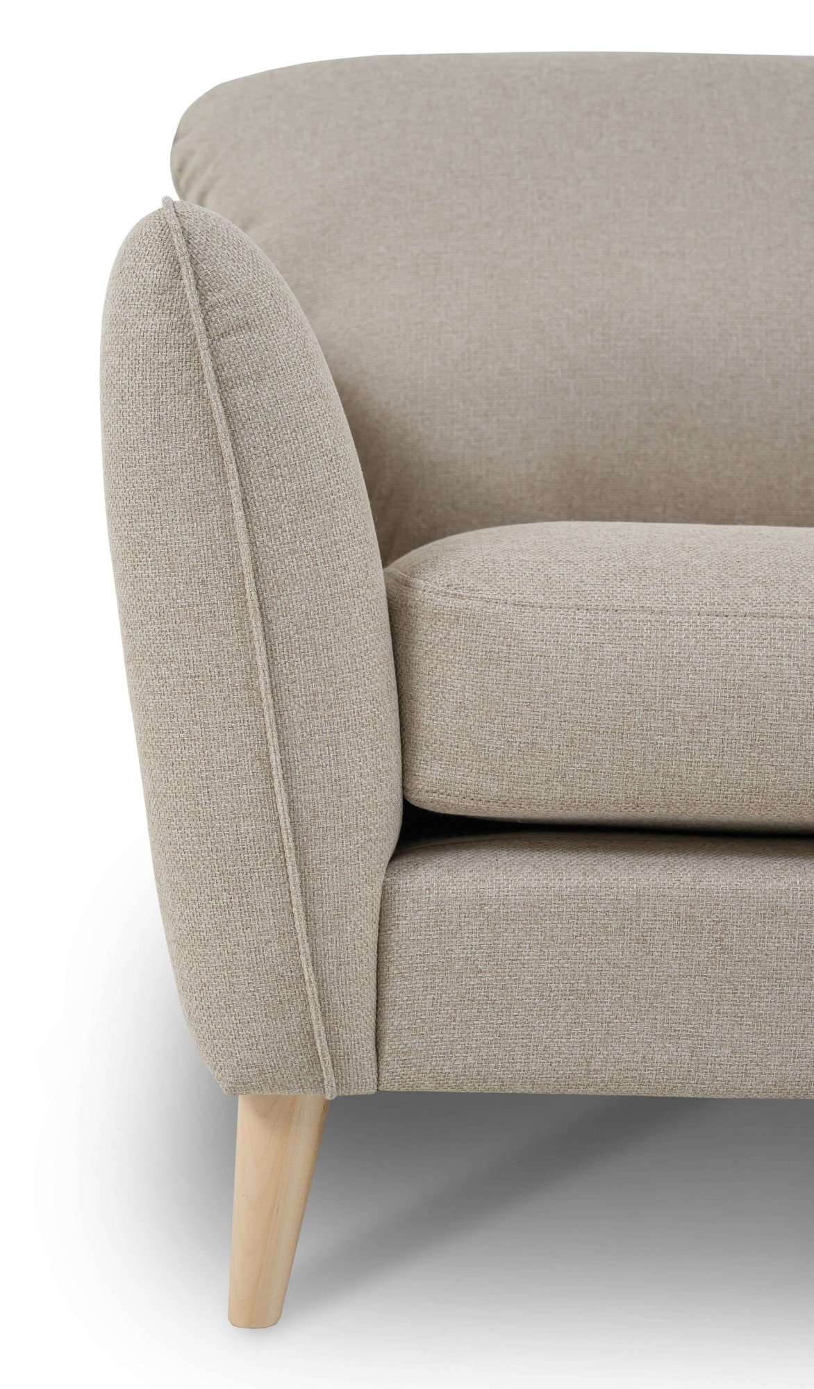 Home affaire 3-Sitzer »MARSEILLE Sofa 206 cm«, mit Massivholzbeinen aus Eiche, verschiedene Bezüge und Farbvarianten