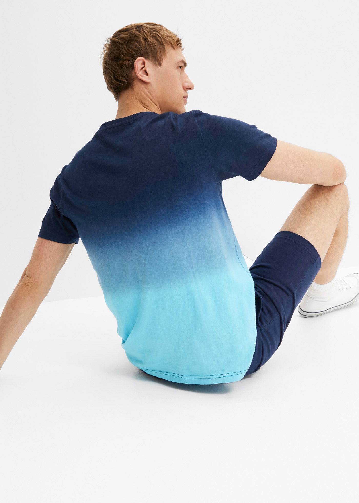 bonprix T-Shirt »T-Shirt und Sweat-Bermuda (2-tlg.Set) aus reiner Baumwolle« Set, 2, 2 Stk. T-Shirt und Sweat-Bermuda (2-tlg.Set)