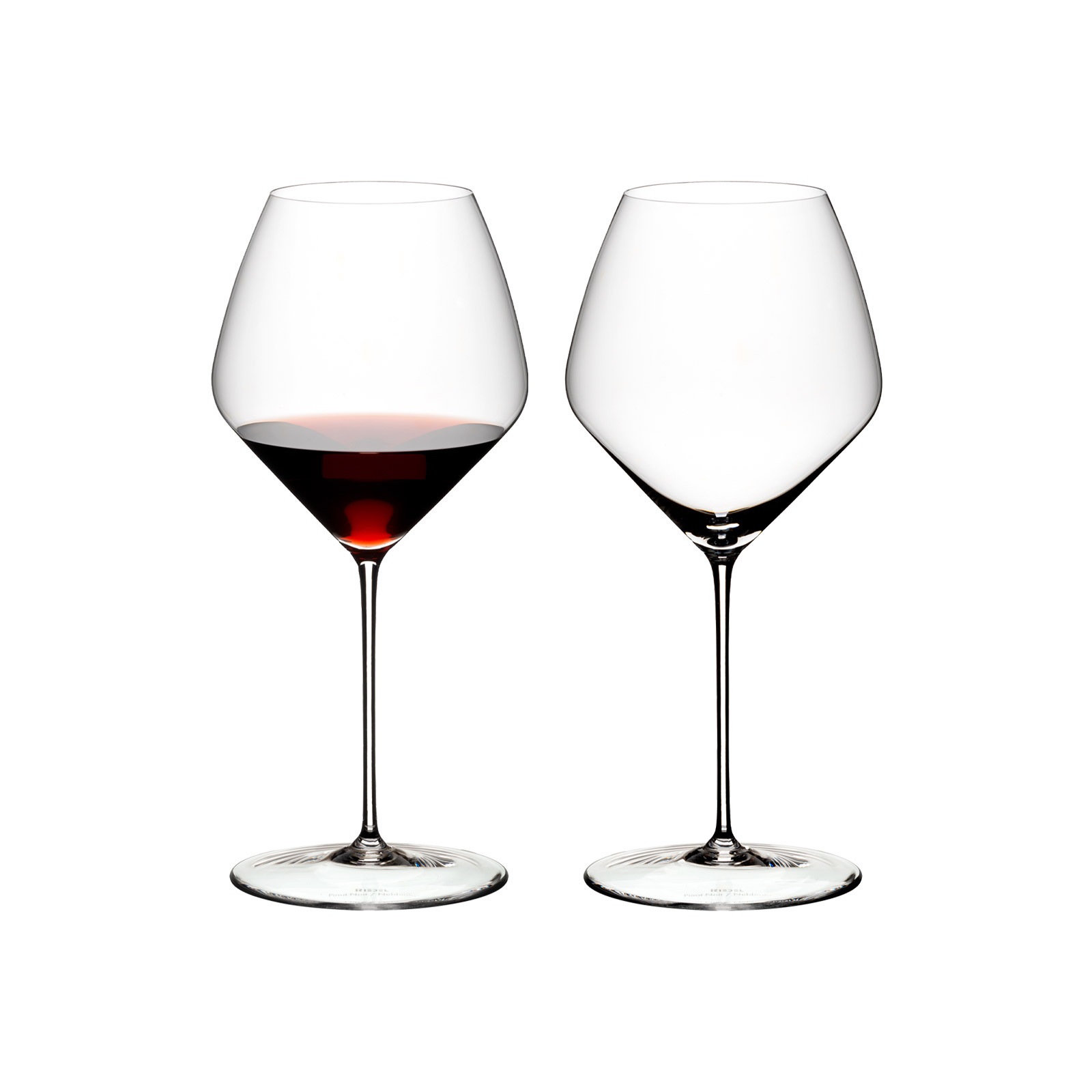 Rotweinglas "Pinot Noir / Nebbiolo Glas Veloce 763 ml 2er Set transparent", Ø 11,3cm x 24,7cm, 763ml, 2 tlg., bunt, RIEDEL THE WINE GLASS COMPANY,