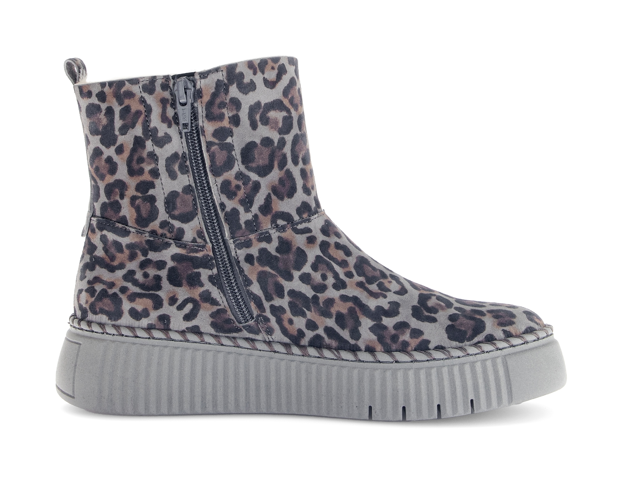 Gabor Women's Winter Ankle Boots Gray Leopard Size 37 6