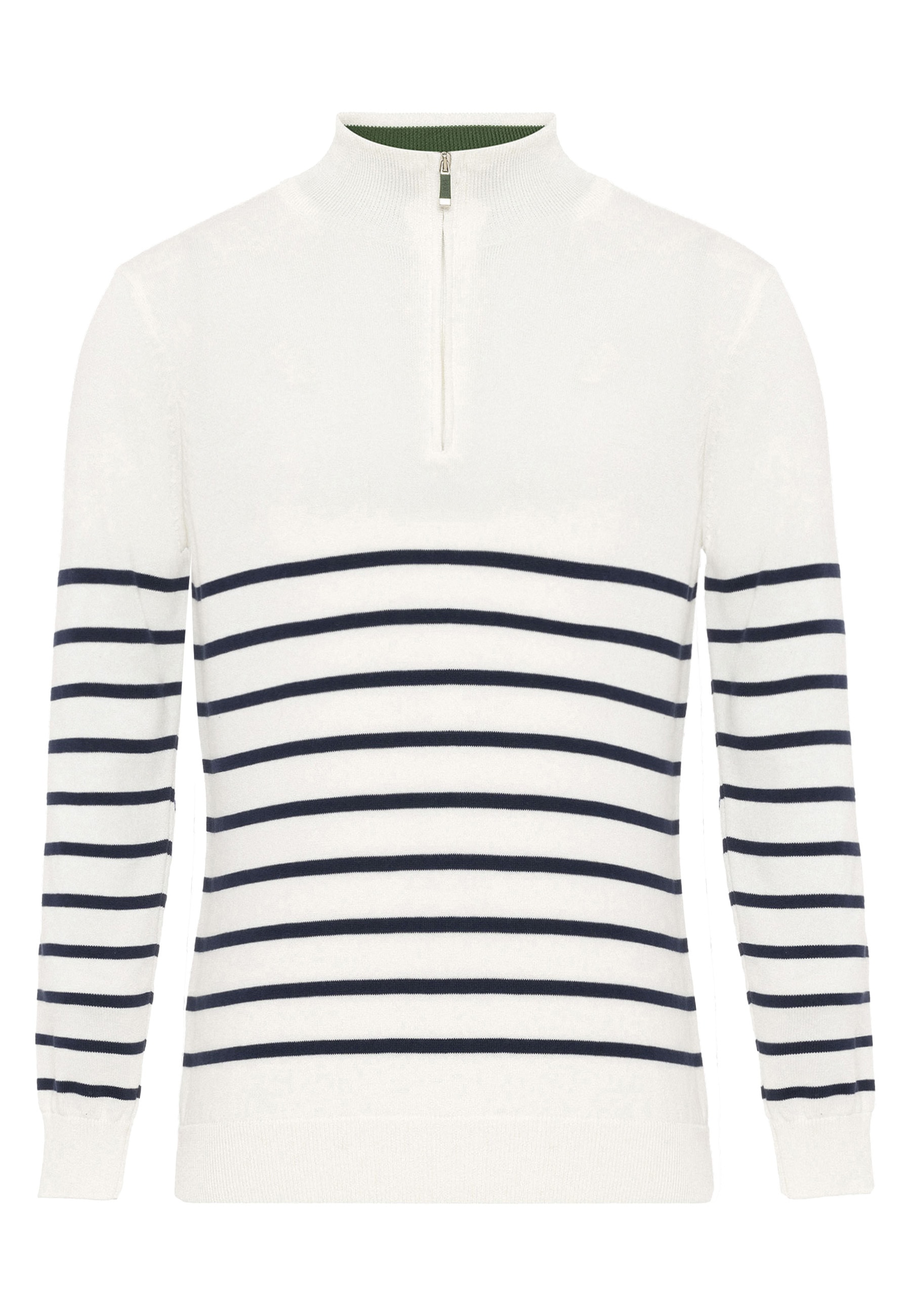 Felix Hardy "Gestreifter Pullover mit halbem Reißverschluss"