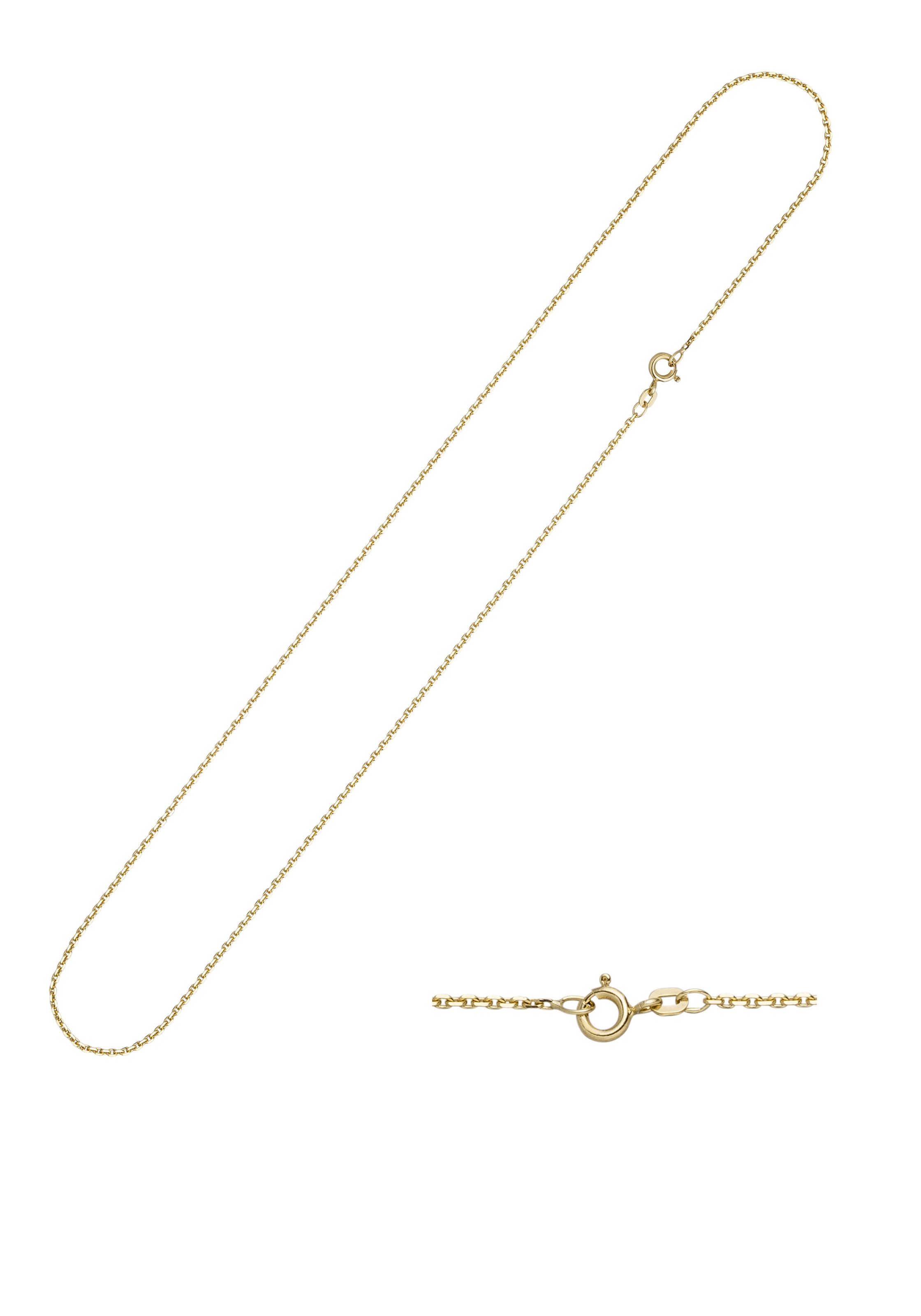 Goldkette JOBO "Ankerkette 1,6 mm" Gr. 50, gelbgold 333, Halsketten, Damen, 50cm, Gelbgold 333, Goldkette, 8 Karat 333 Gold diamantiert
