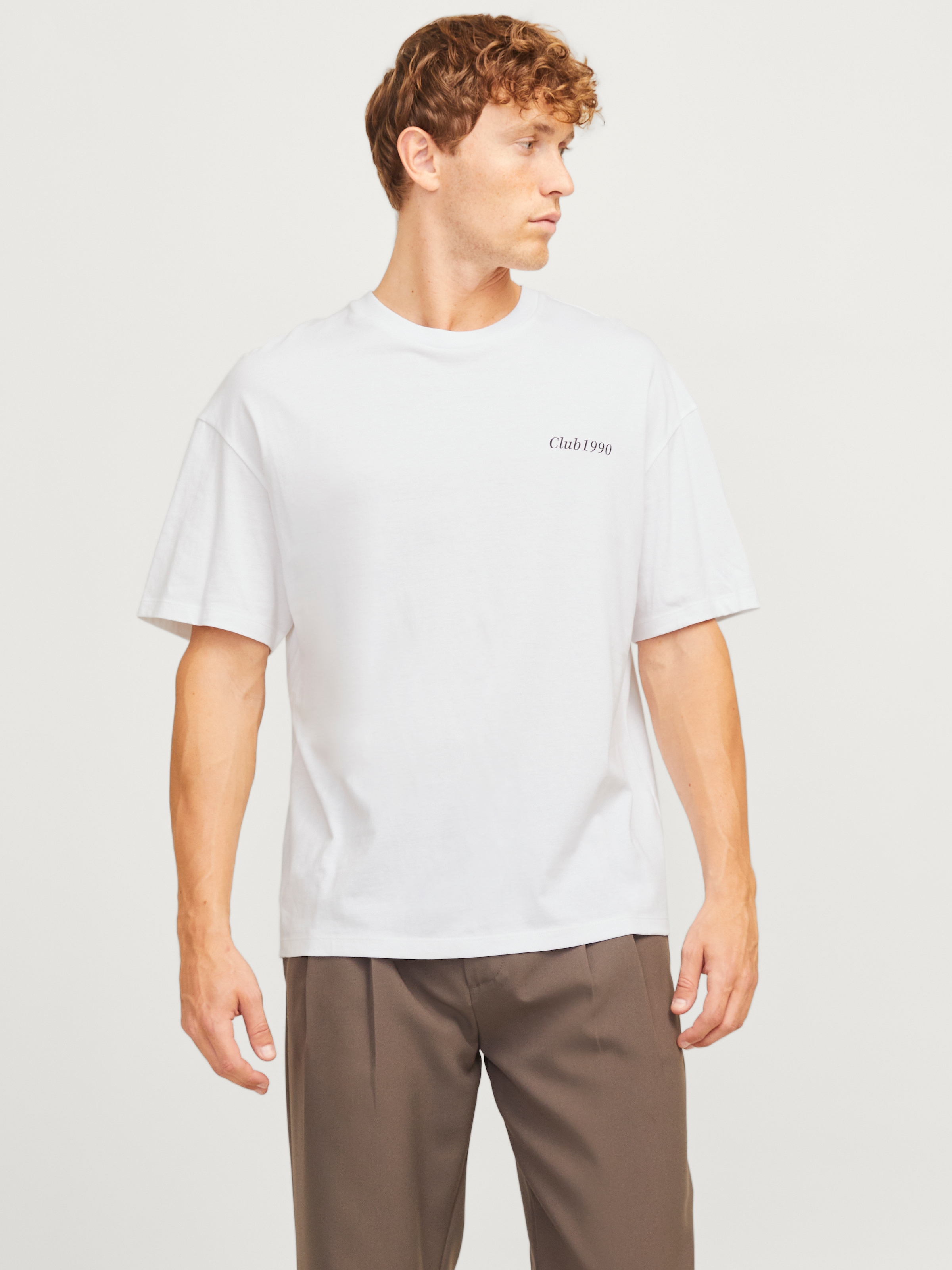 Jack & Jones Rundhalsshirt "JJEBRADLEY GRAPHIC TEE SS O-NECK NOOS", mit Front und Back Print