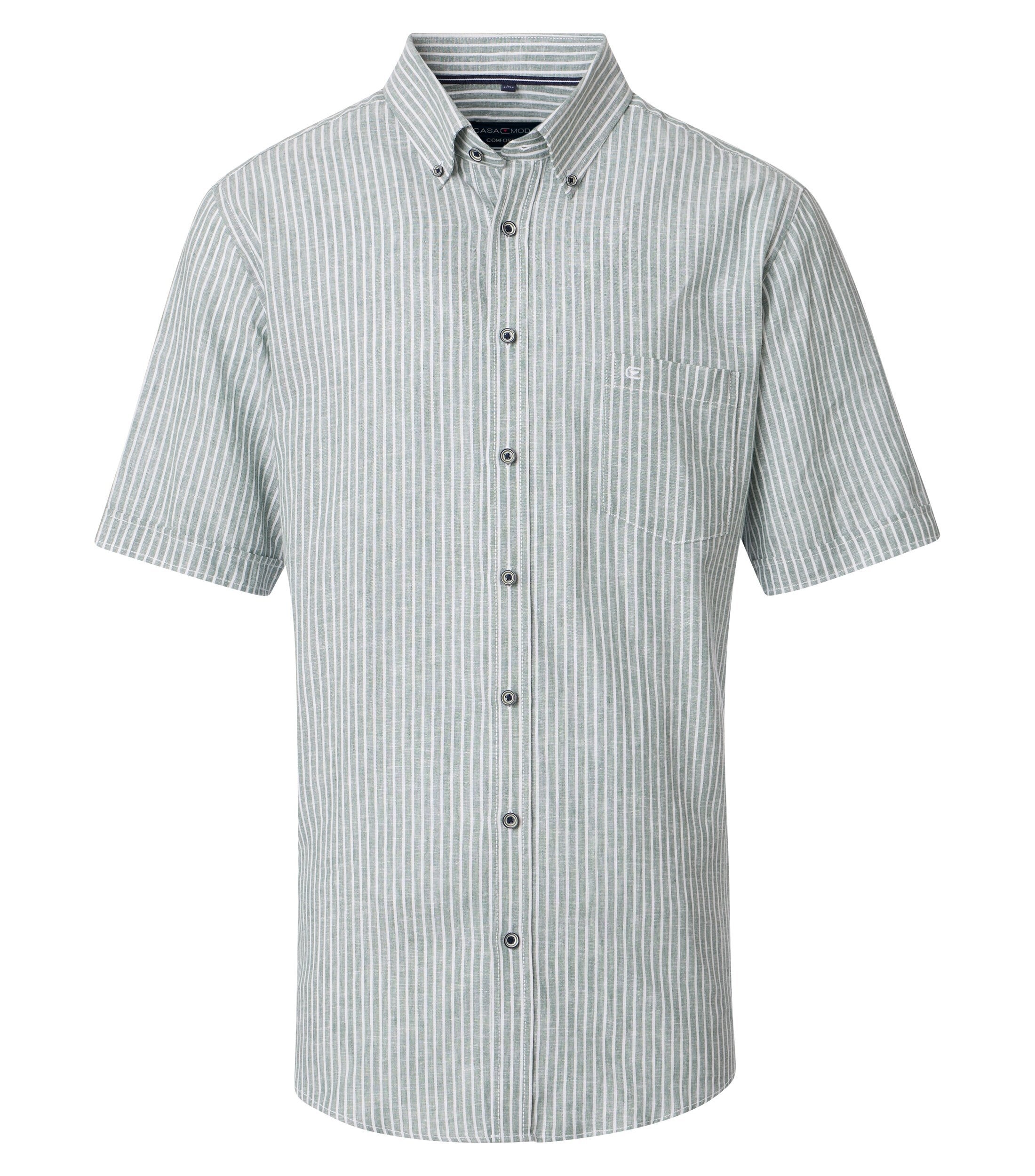 CASAMODA Kurzarmhemd "CASAMODA Leinenhemd Kurzarm gestreift" günstig online kaufen