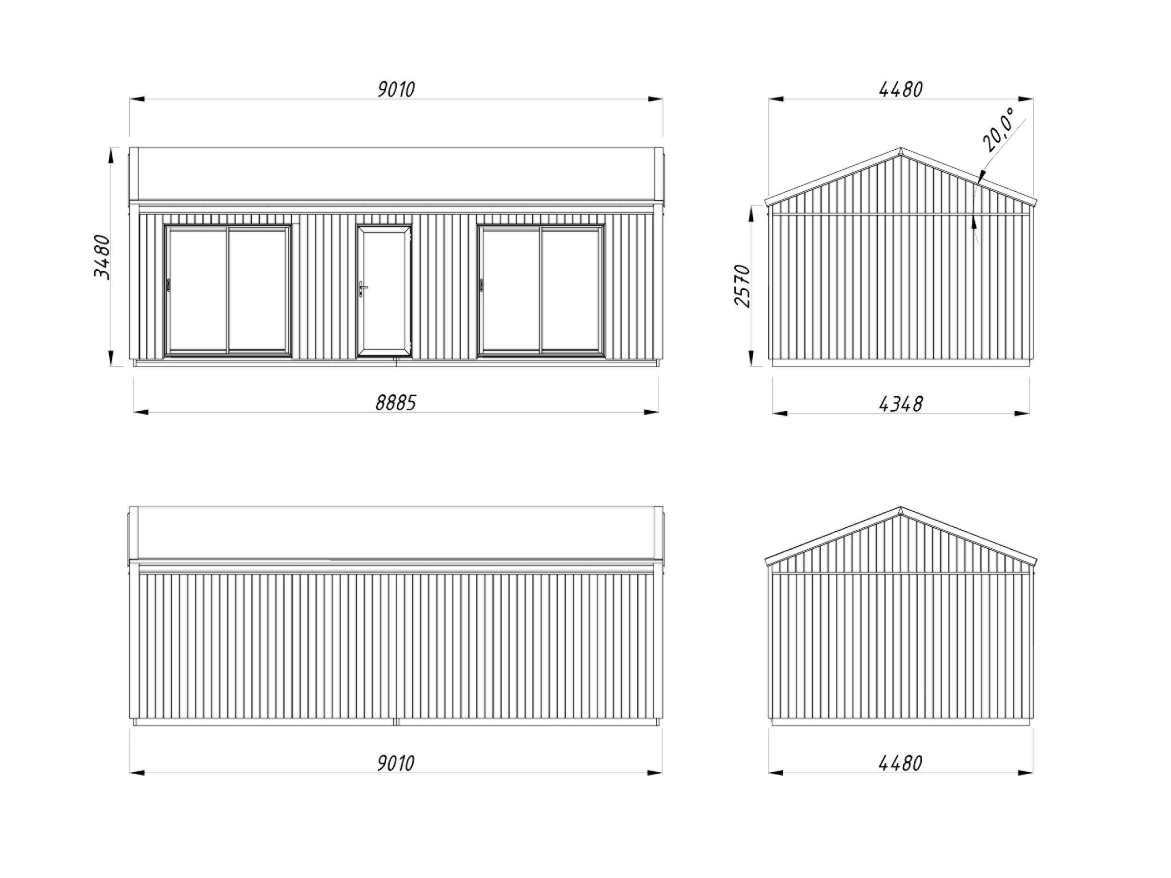Palmako Gartenhaus »Rebekka 31,8 m²«