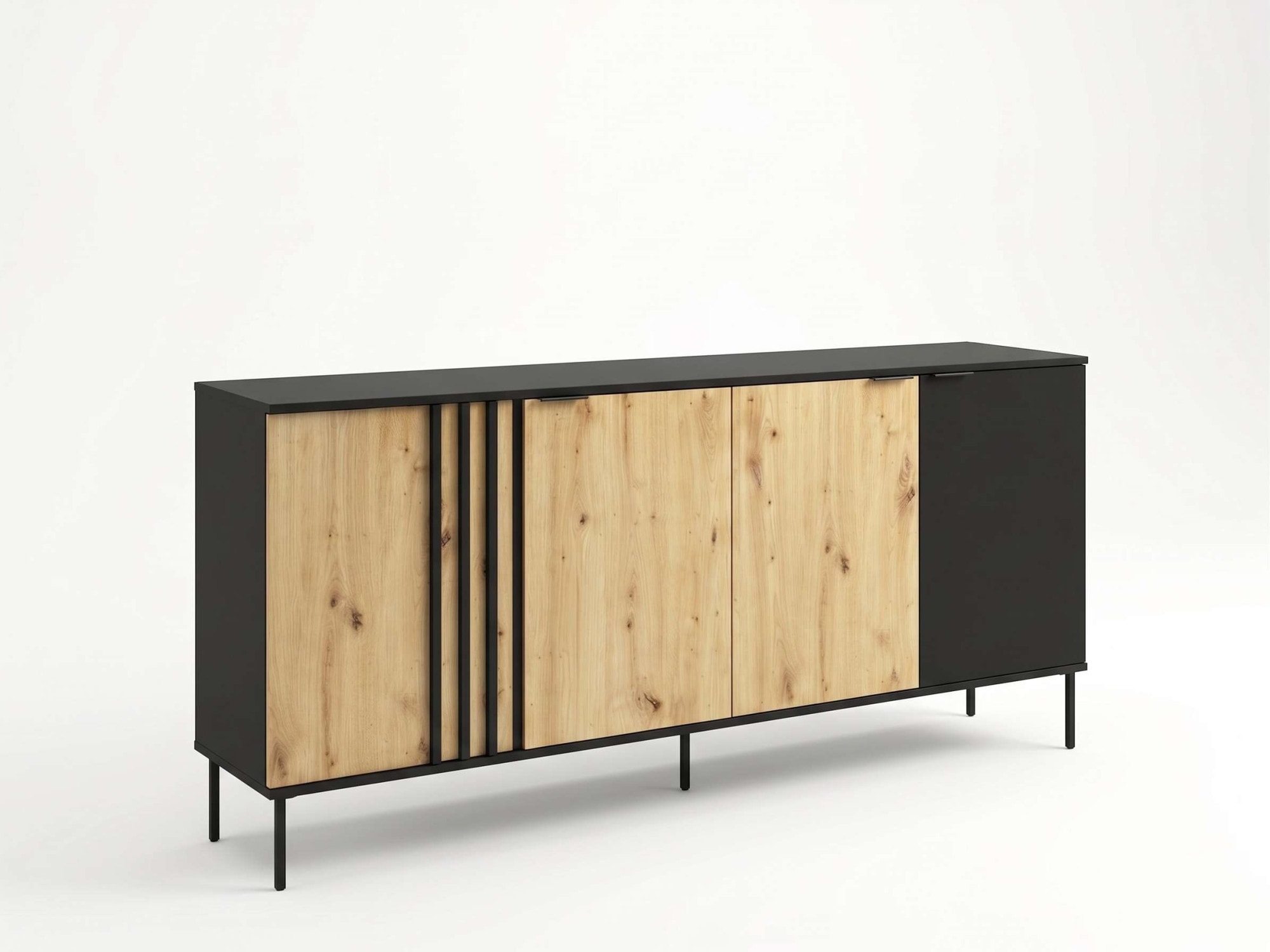 OTTO home Kommode »AELLOR Sideboard mit 4 Türen, viel Stauraum« Schubkastenkommode mit 6 Fächer, modernes Design