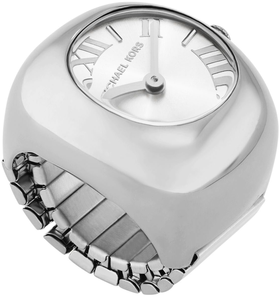 MICHAEL KORS Uhrenring »RYLEE«, Quarzuhr, Damenuhr, analog, Edelstahl, Flexband, Zugband
