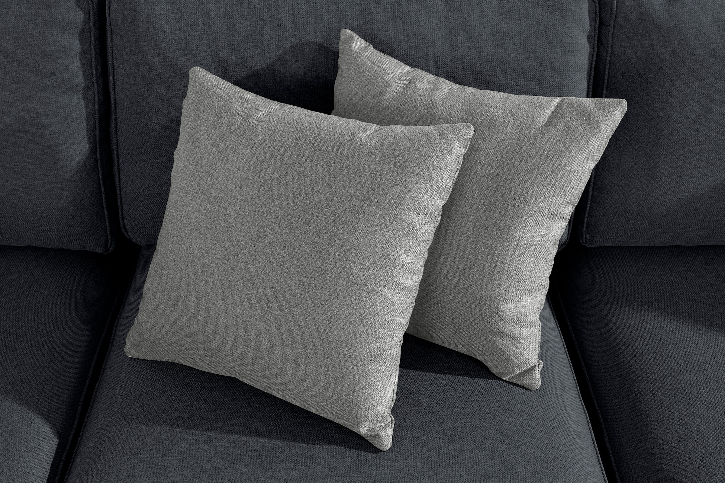 Home affaire Ecksofa »Broughton L-Form«, weicher Sitzkomfort, incl. 4 Zierkissen, Keder