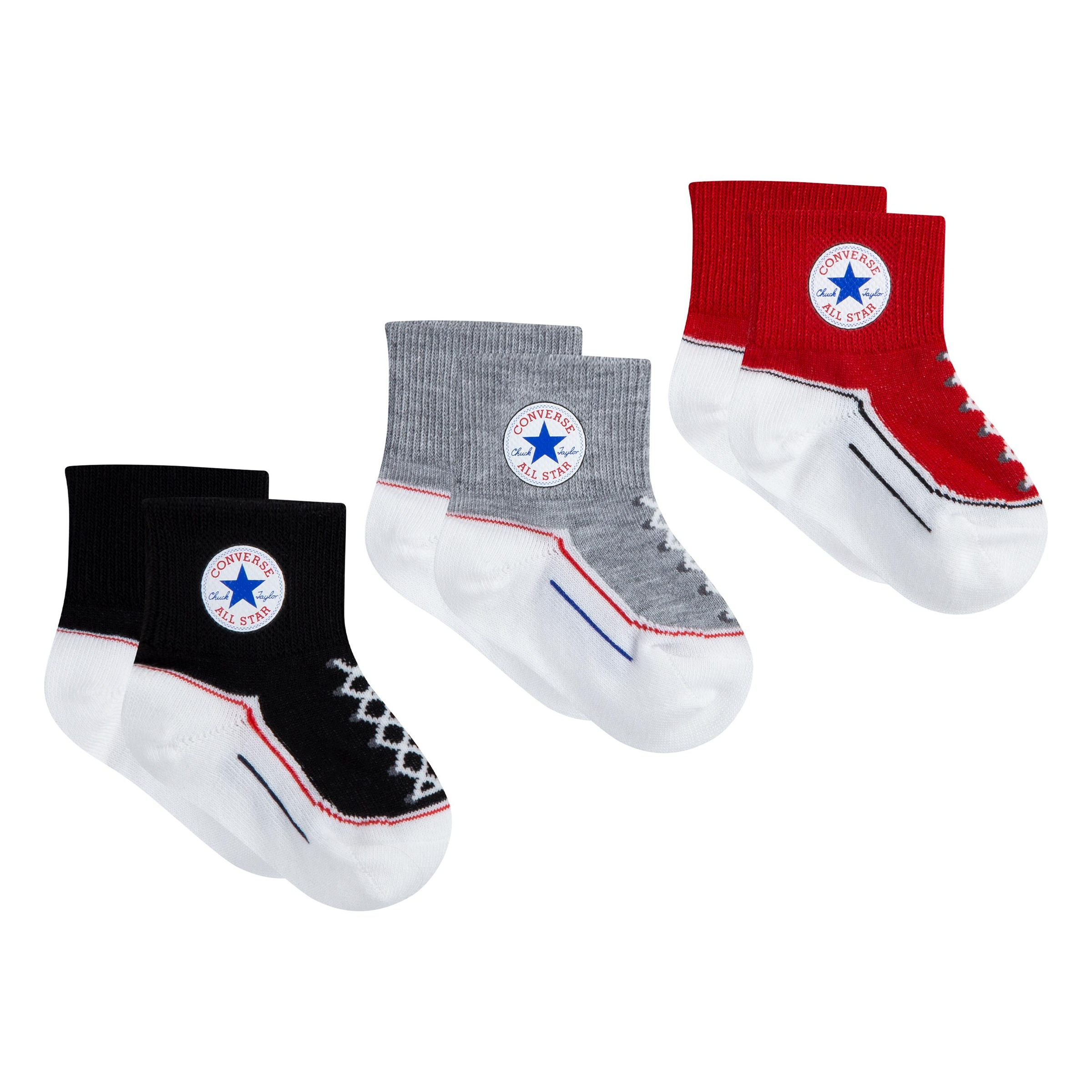 Converse Sportsocken »CHUCK INFANT TODDLER QUARTER 3PK«, (3 Paar)