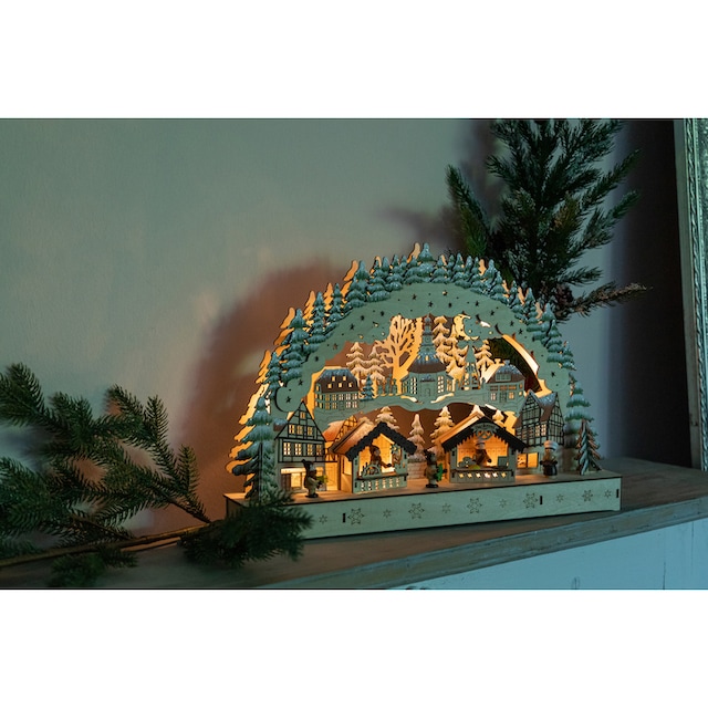 Myflair Möbel & Accessoires LED Schwibbogen »Weihnachtsdeko«, aus Holz, mit  LED Beleuchtung, Höhe ca. 30 cm kaufen | BAUR