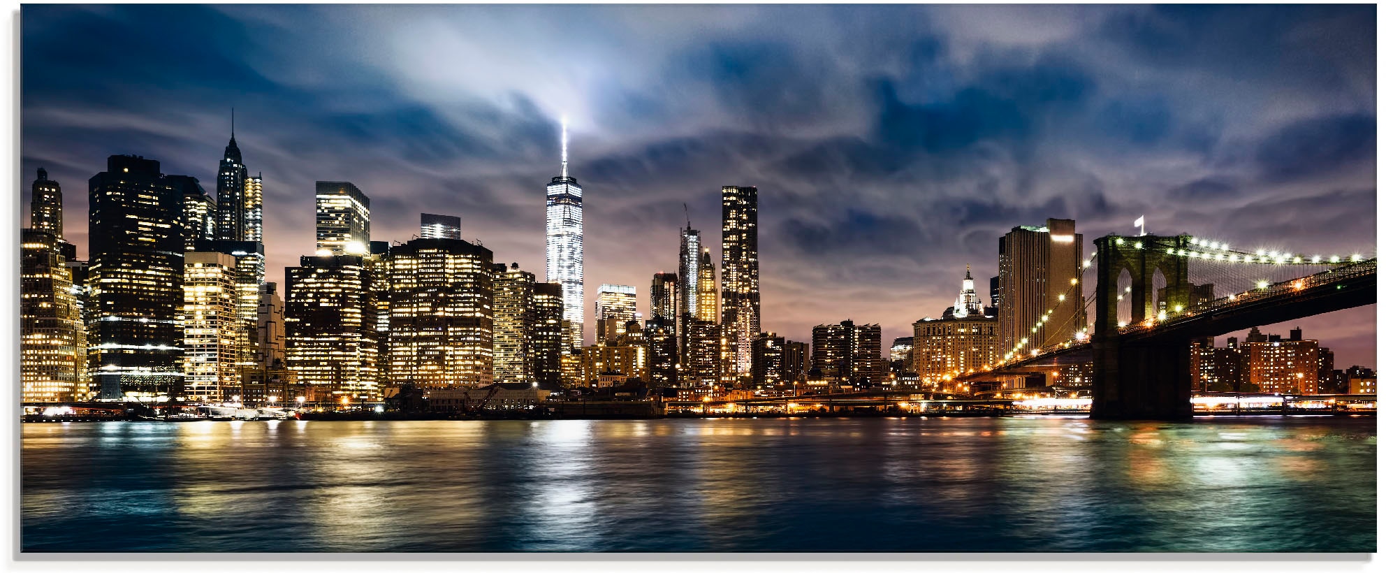 Artland Glasbild "Sonnenaufgang über Manhattan" Amerika 1 Stk. tlg. günstig online kaufen