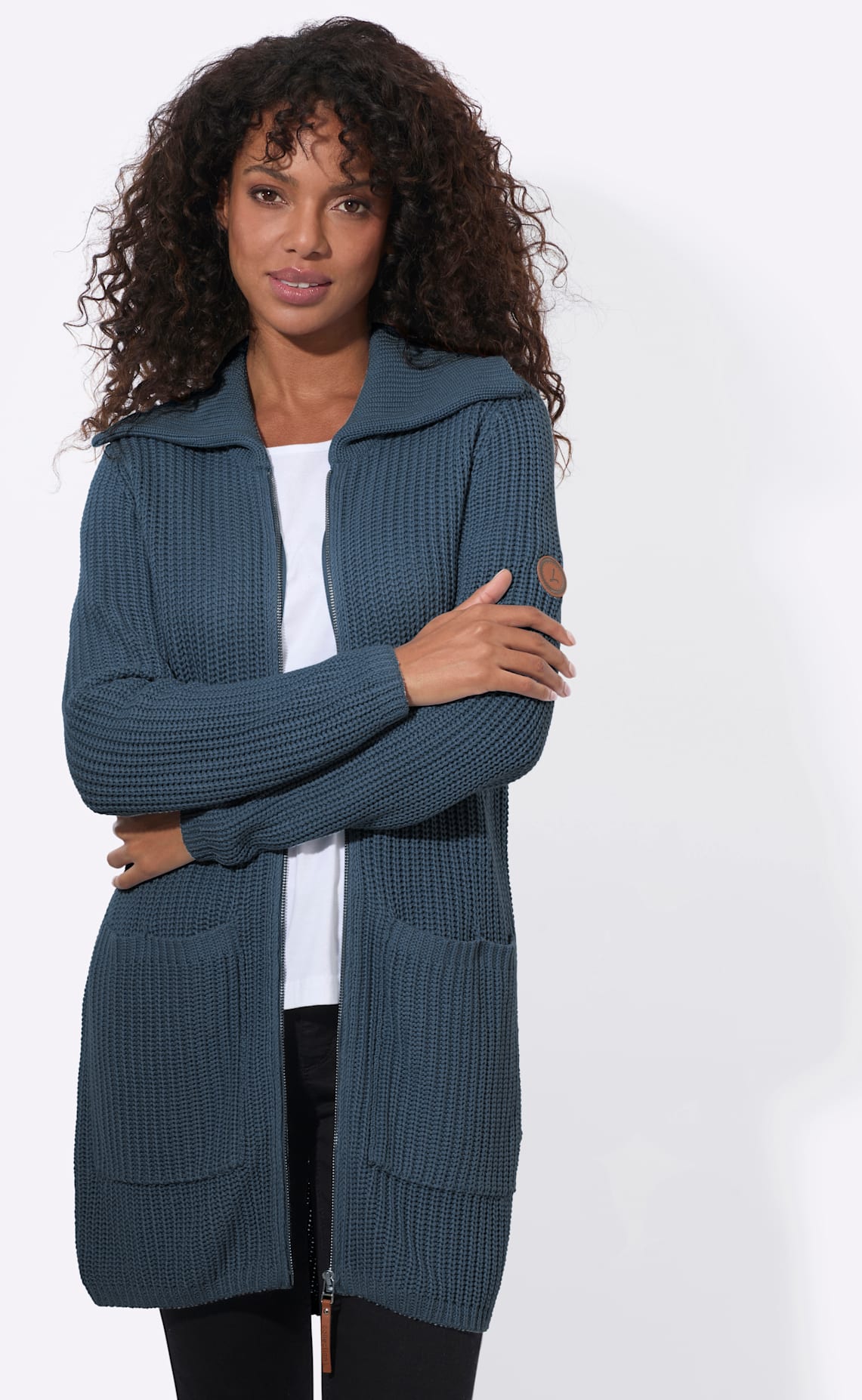 Casual Looks Longstrickjacke