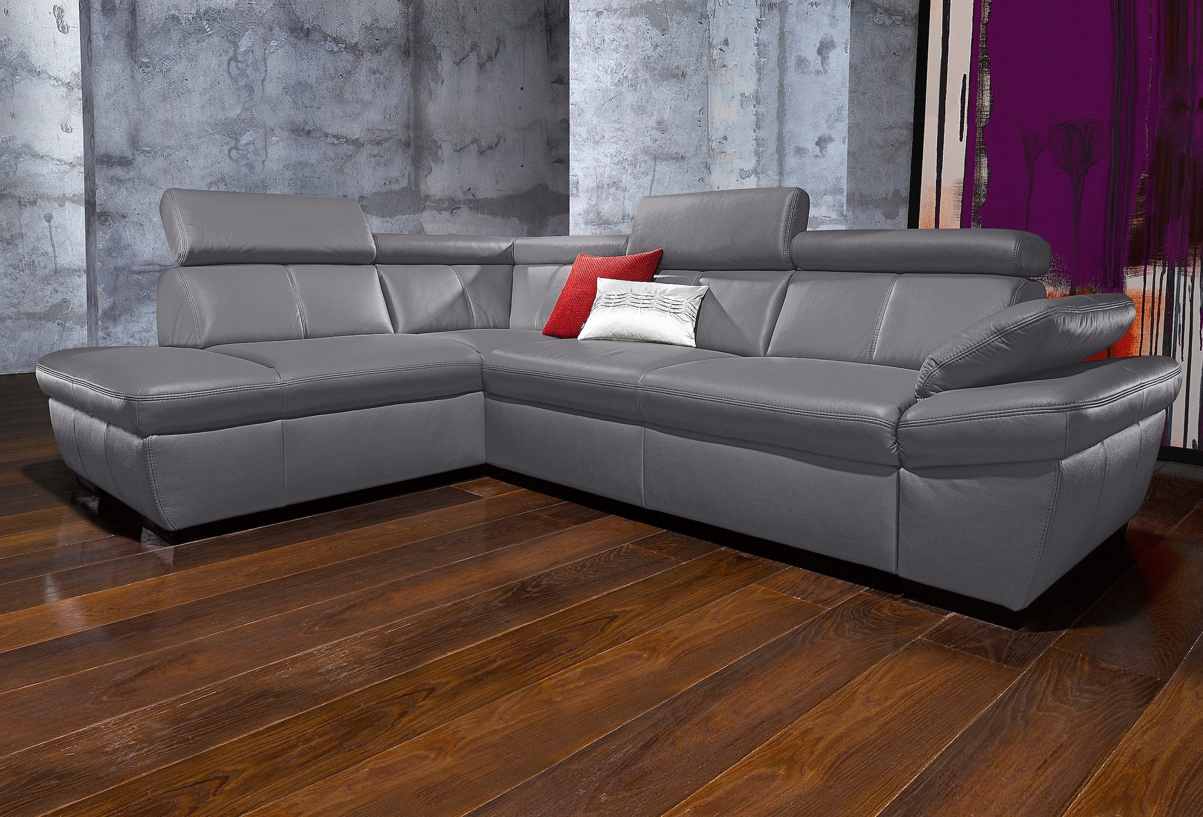 exxpo - sofa fashion Ecksofa "Salerno, Funktionssofa, hoher Sitzkomfort, Br günstig online kaufen