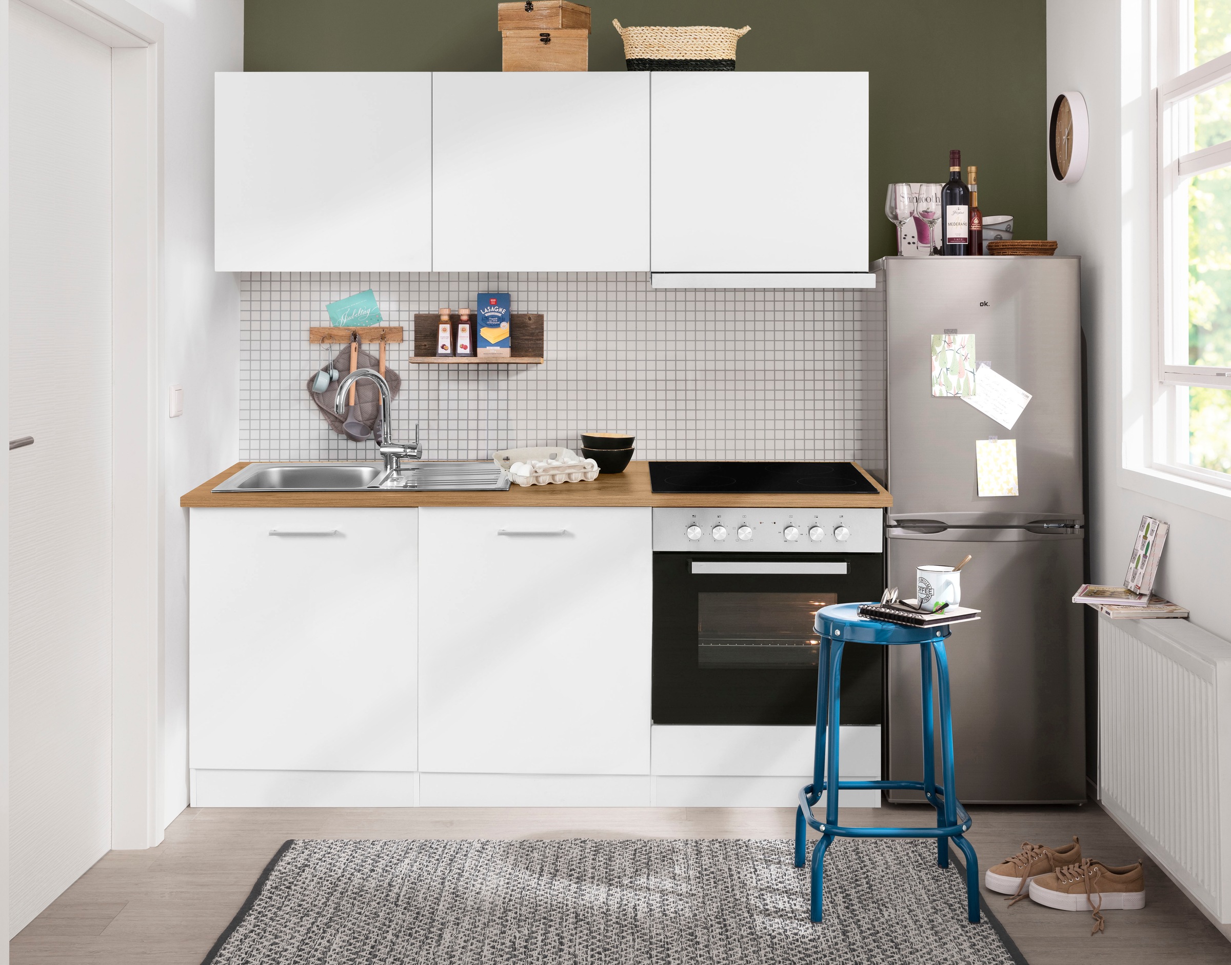 KOCHSTATION Küchenzeile »KS-Kehl«, mit E-Geräten, Breite 180 cm