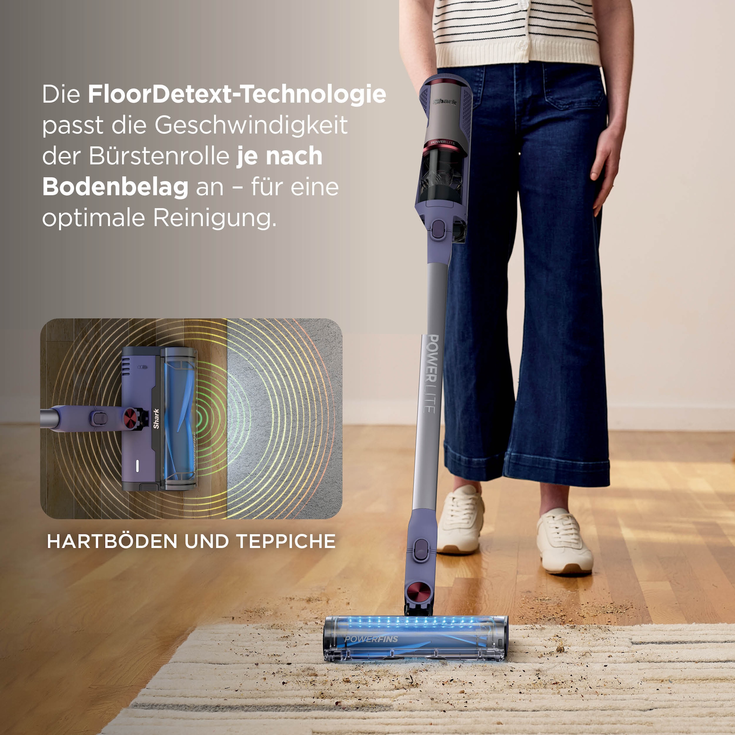 Shark Akku-Hand-und Stielstaubsauger »Shark PowerLite Clean & Empty, Akku-Staubsauger für Tierhaare«